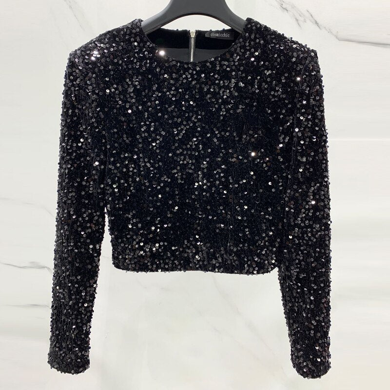 Sophie | Glitter top voor dames Farromode afbeelding 4