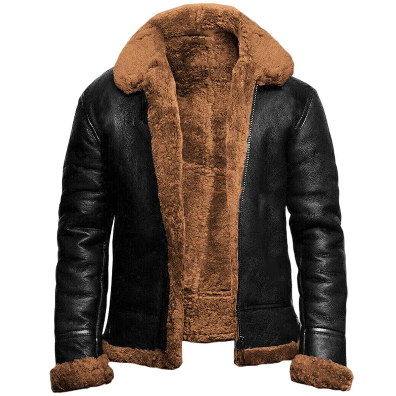 Ravi | Leren winterjack