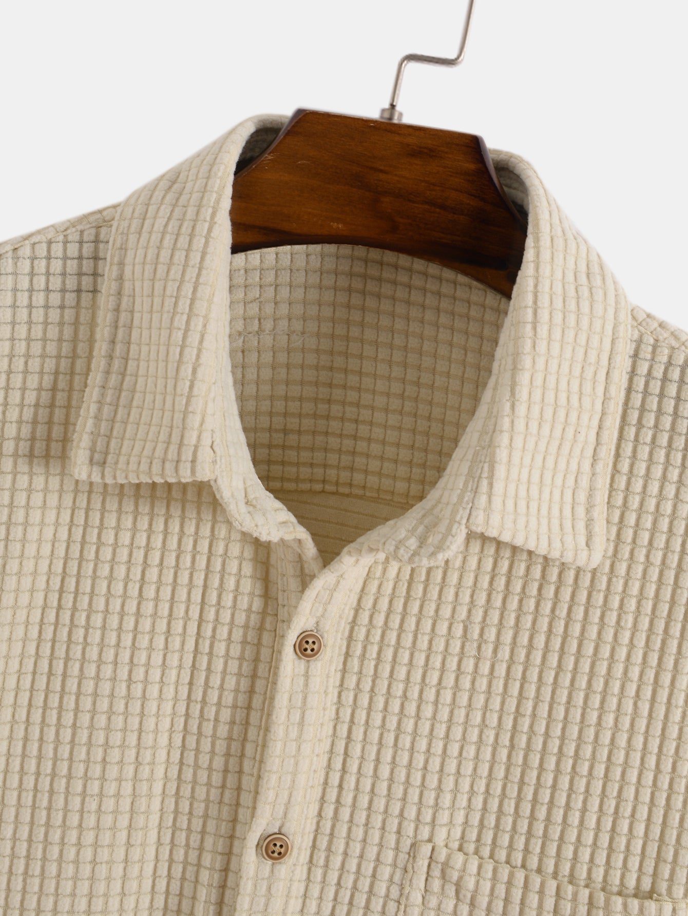 Stijlvolle Wafelpoloshirt en -shorts voor Heren