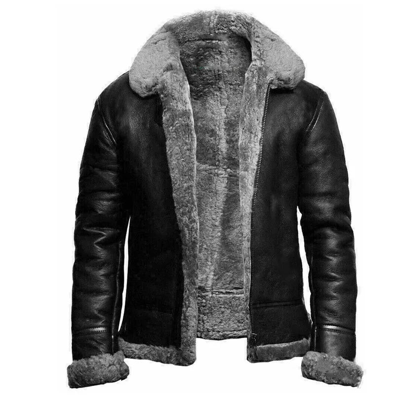 Ravi | Leren winterjack