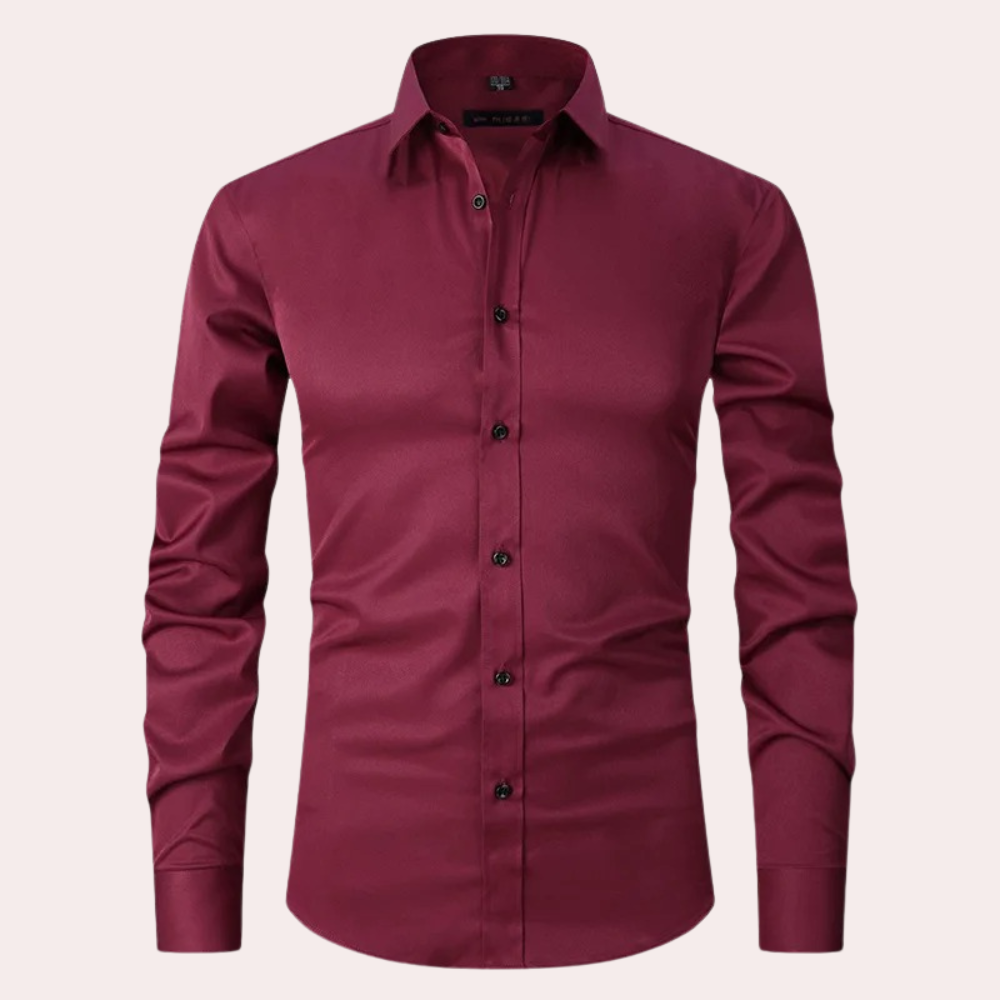 Wit klassiek stretch heren overhemd