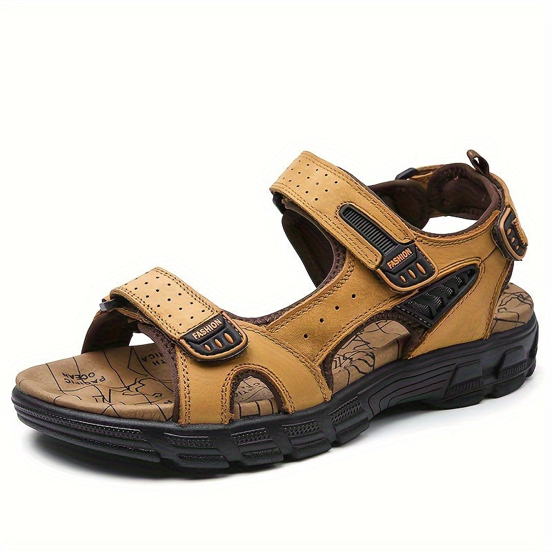 Leren sandalen met klittenbandsluiting