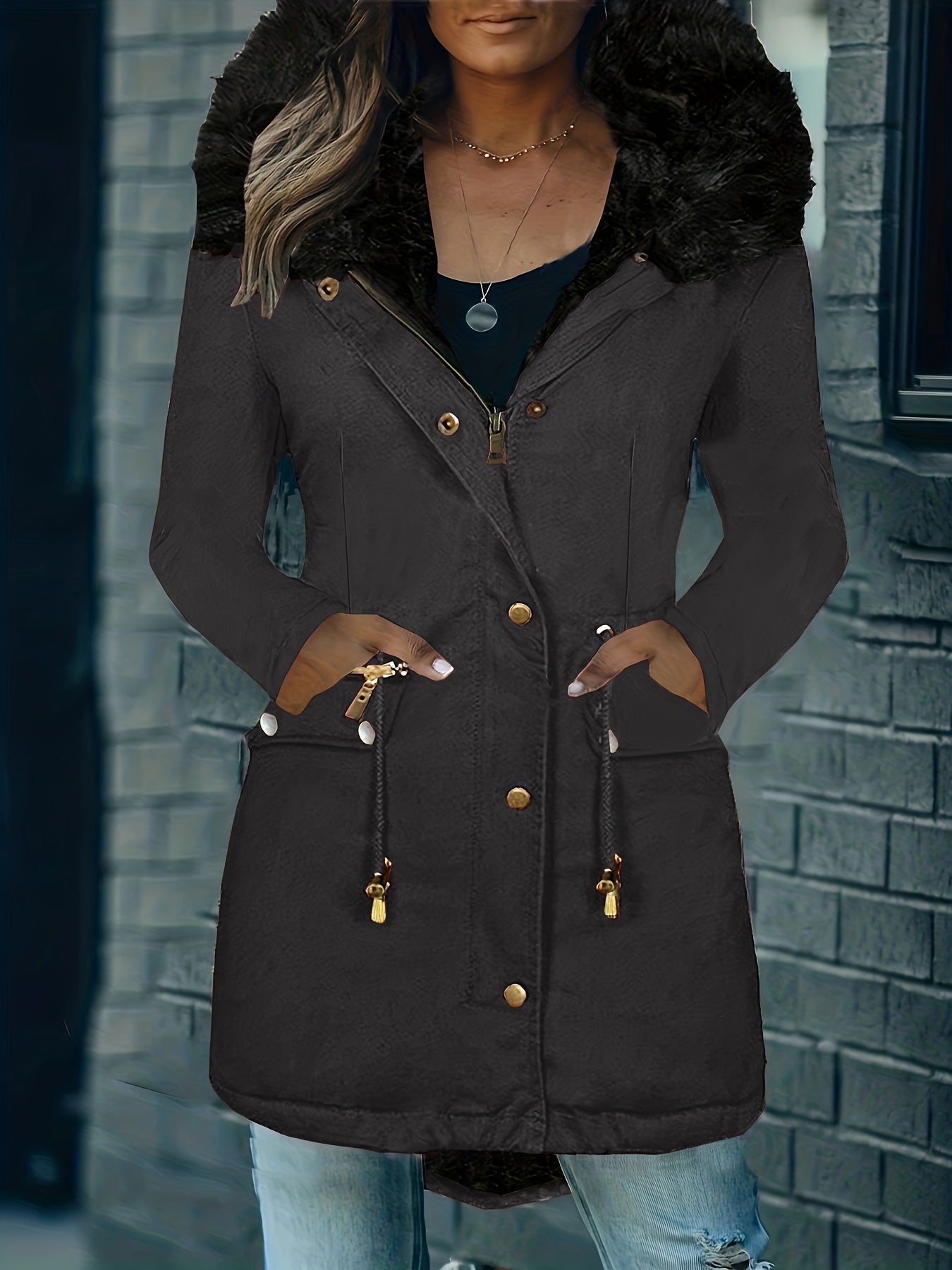 Trendy parka jas van luxe katoenmix | Verstelbare taille en praktische zakken | Perfect voor herfst en winter afbeelding 9