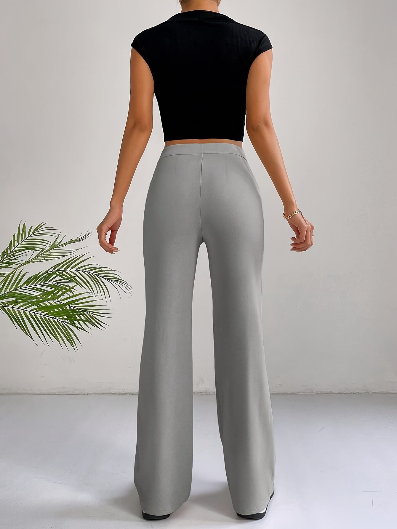 "Stijlvolle hoge taille broek van luxe katoenmix - Shop nu!" afbeelding 8