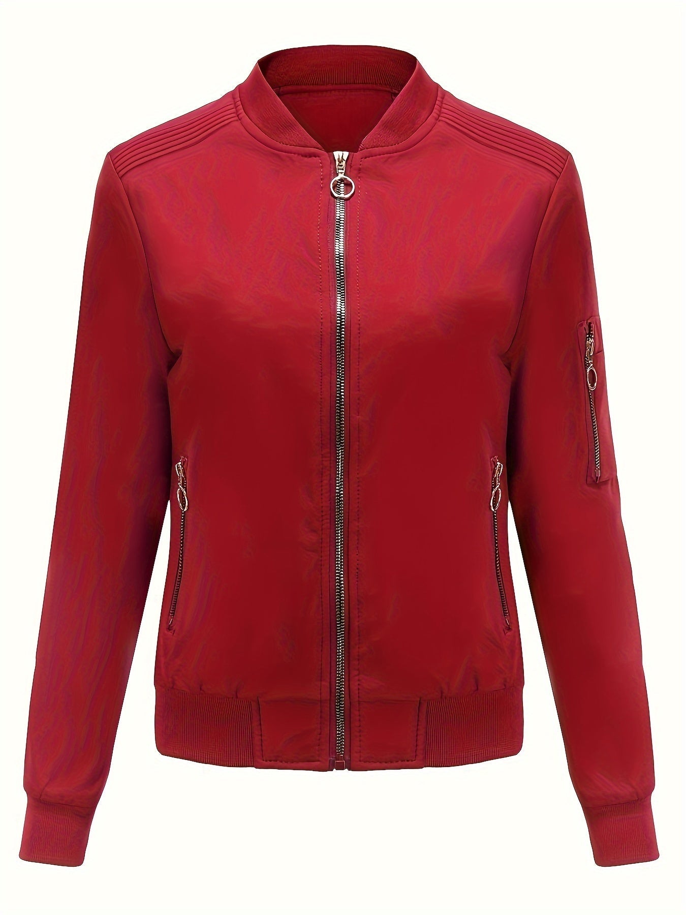 Effen bomberjack van hoogwaardige katoenmix | Casual en stijlvol | Perfect voor herfst en winter afbeelding 5
