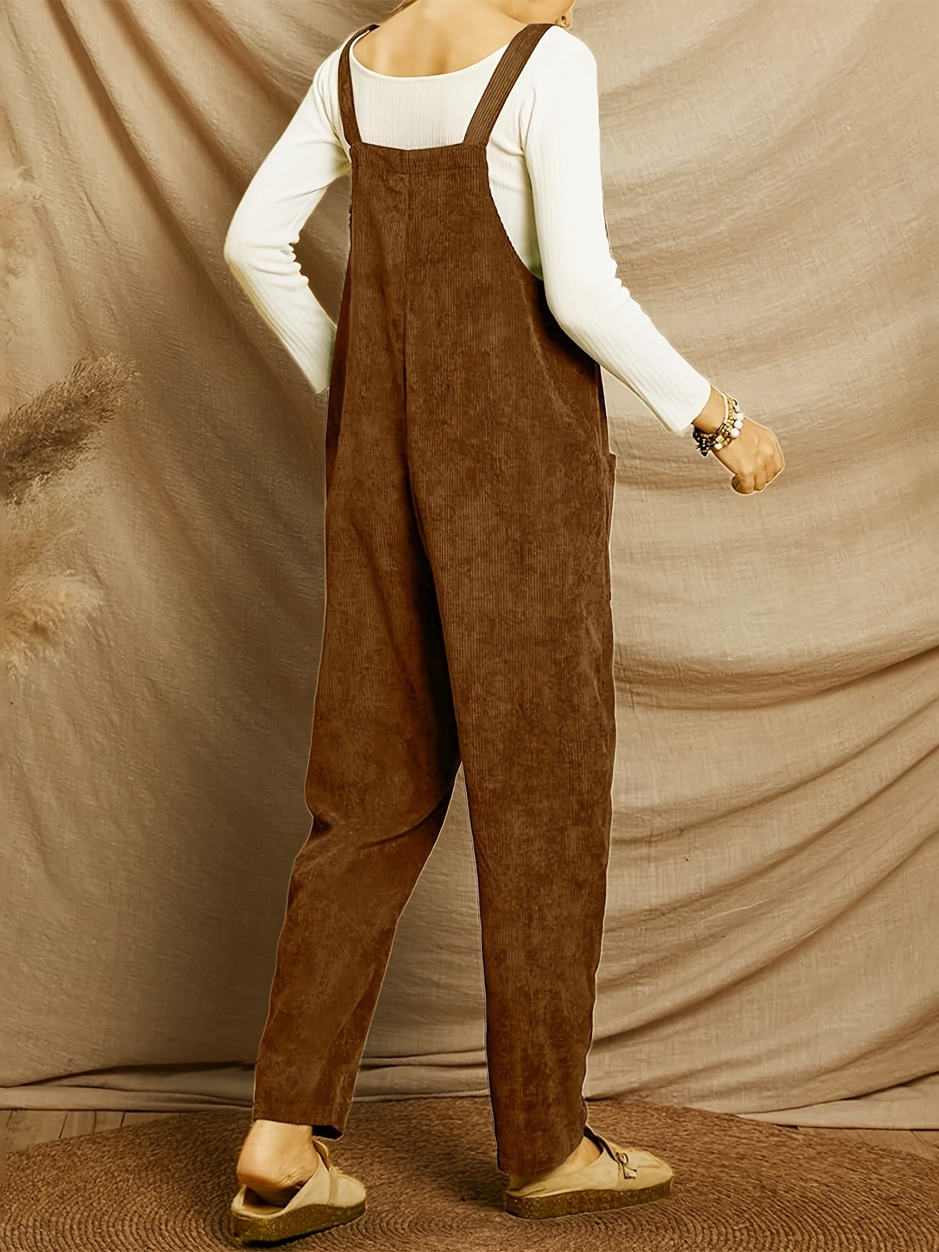 Ontdek de comfortabele corduroy overall jumpsuit - jouw stijlvolle en praktische keuze! afbeelding 10