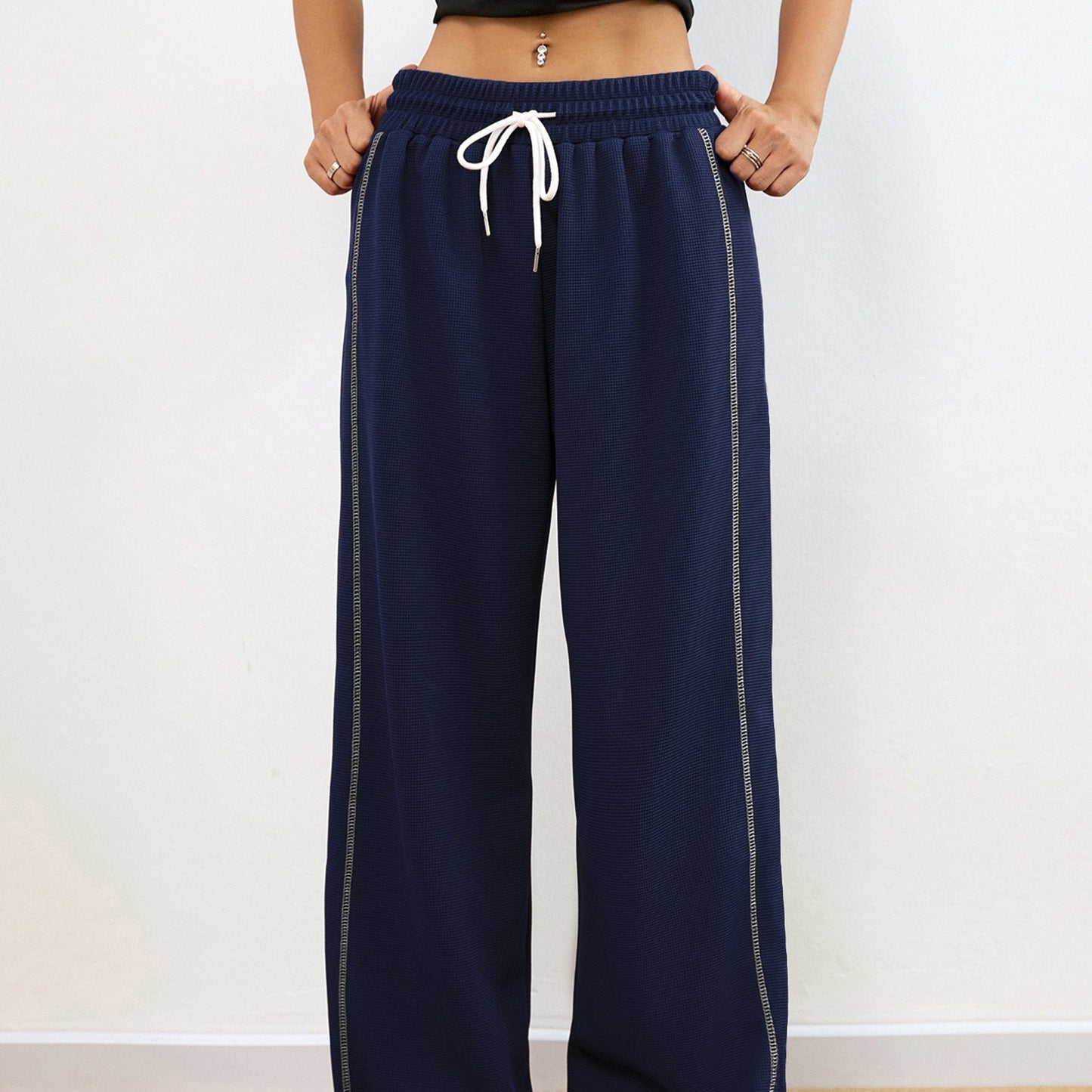 Stijlvolle dames joggingbroek met wafelpatroon - comfortabel en veelzijdig | Nu shoppen! afbeelding 12