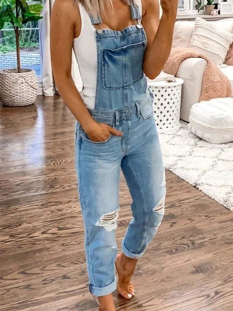 Stijlvolle Mouwloze Denim Jumpsuit - Lola