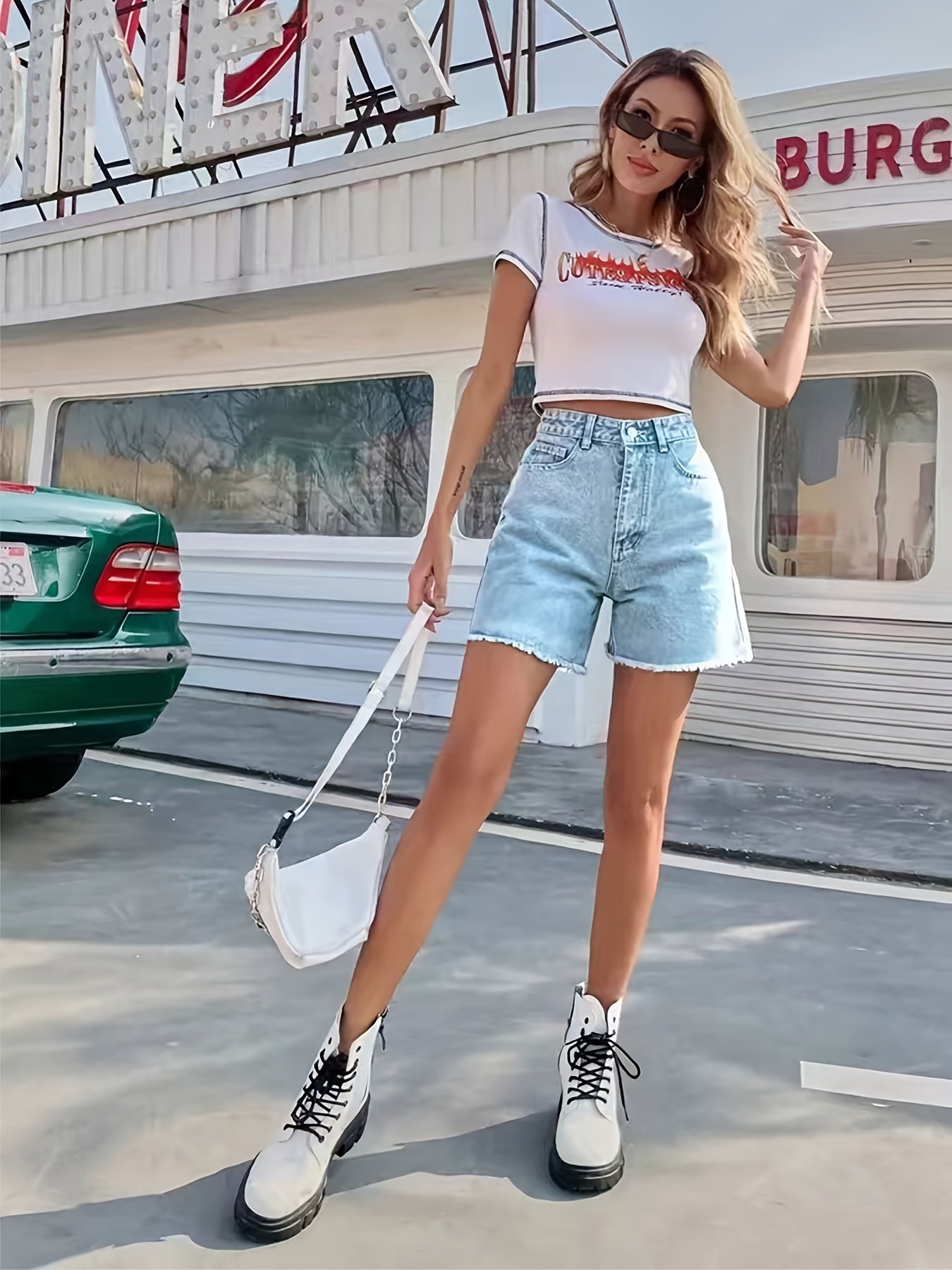 Stijlvolle en comfortabele denim shorts: Shop nu! afbeelding 8