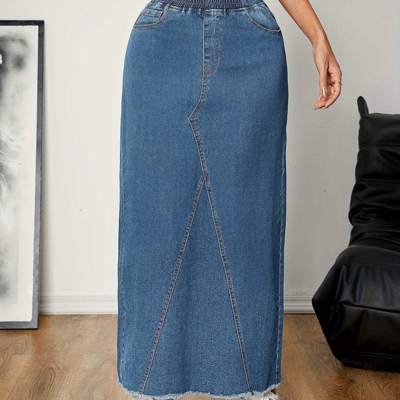 Stijlvolle denim rok: comfort en fashion voor elk seizoen - de perfecte keuze voor casual chic! Shop nu. afbeelding 12