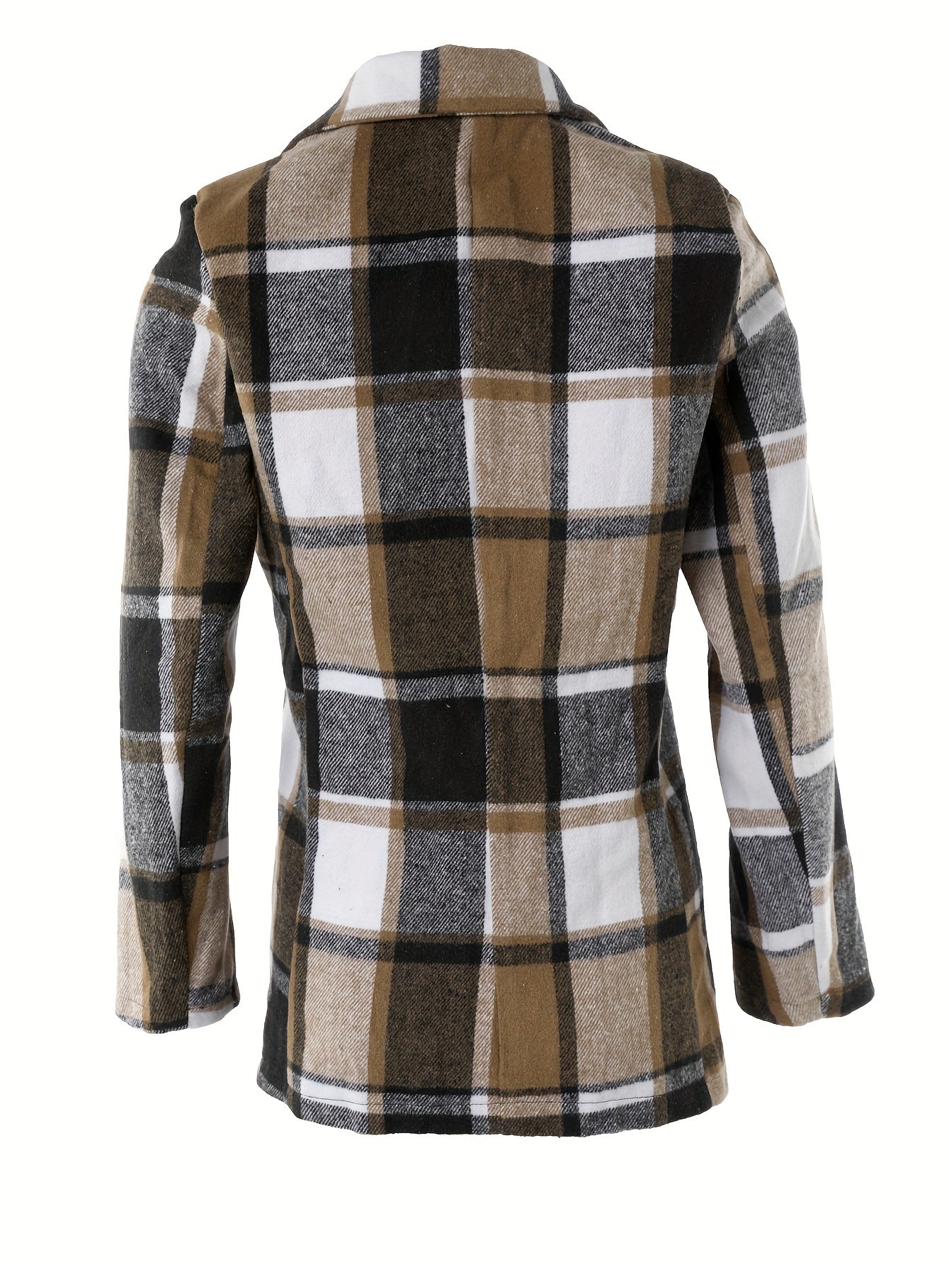 Lange geruite winterjas | Chique herfst- en wintermode van topkwaliteit afbeelding 7