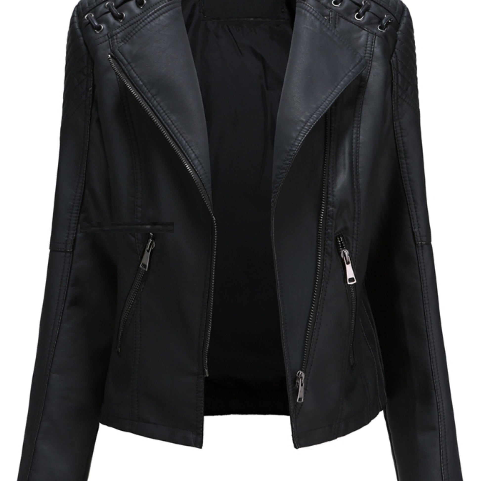 Stijlvolle waterbestendige PU leren ritsjas: perfect voor herfst en winter! Met luxe uitstraling en skinny fit voor een tijdloze look. Shop nu. afbeelding 11