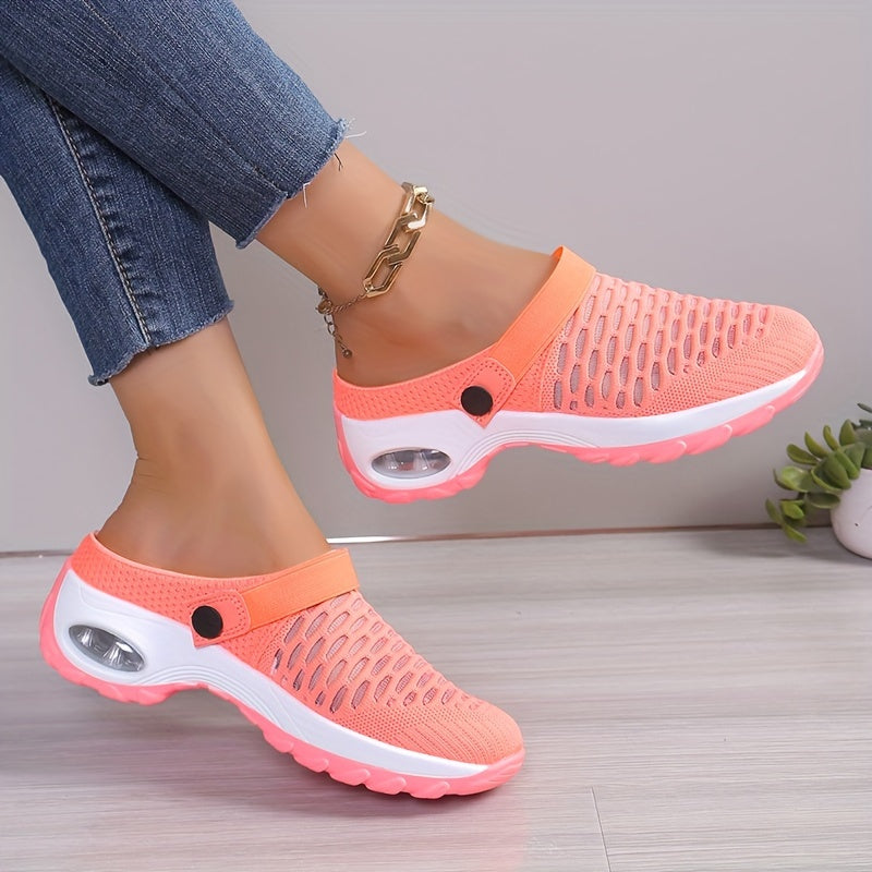 Ademende mesh slip-ons met dikke zool afbeelding 8