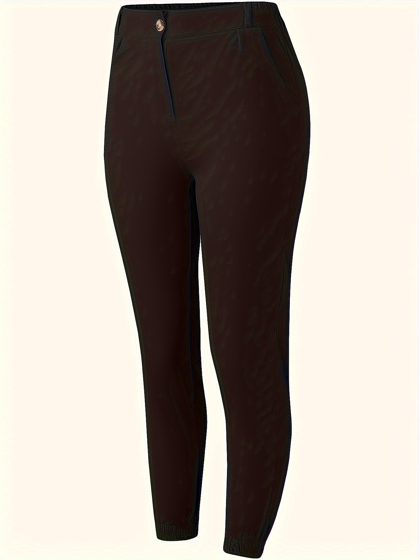 Elegante damesbroek met knoopdetail | Comfortabele katoenmix | Voor elke gelegenheid afbeelding 3