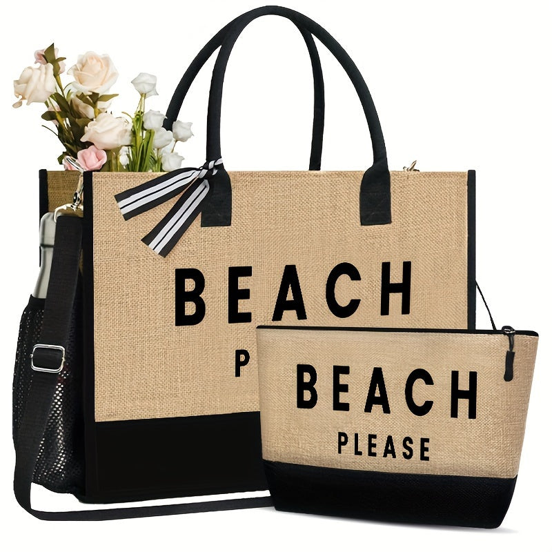 Luxe Strandsets: 2 Tassen met Etui voor Zomerse Dagen afbeelding 12