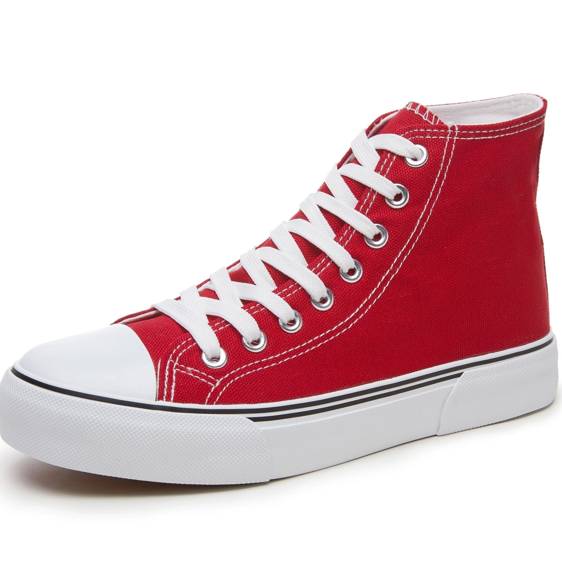 Hoge canvas sneakers met veters afbeelding 12