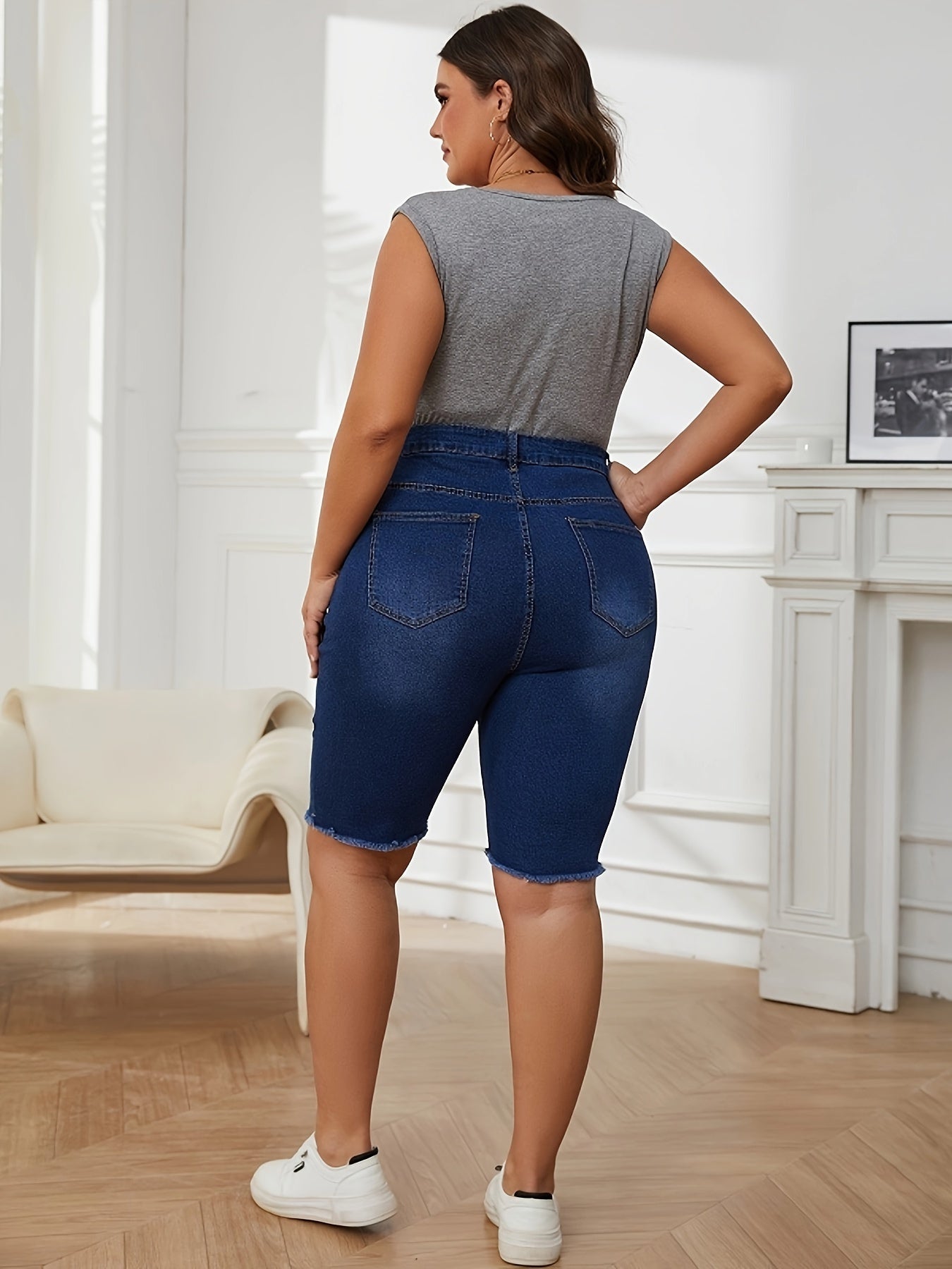 Vind je perfecte blauwe denim shorts voor de lente en zomer - Ontdek onze stijlvolle en comfortabele opties afbeelding 7