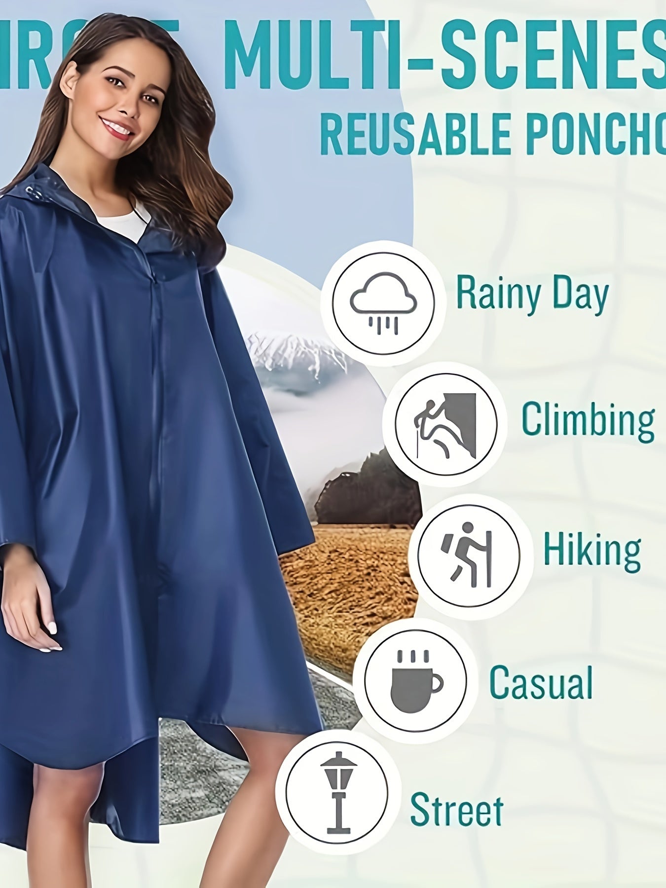 Stijlvolle waterdichte poncho van hoogwaardige katoenmix | Bescherming tegen alle seizoenen | Shop nu! afbeelding 10