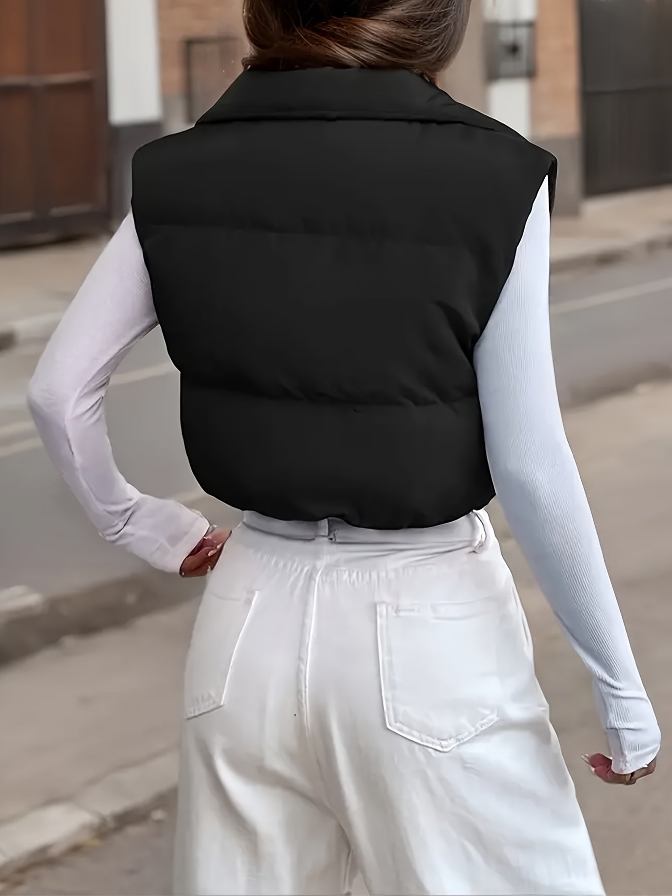 Gewatteerde gilet van hoogwaardige katoenmix | Warme, stijlvolle herfst- en winterlook afbeelding 3