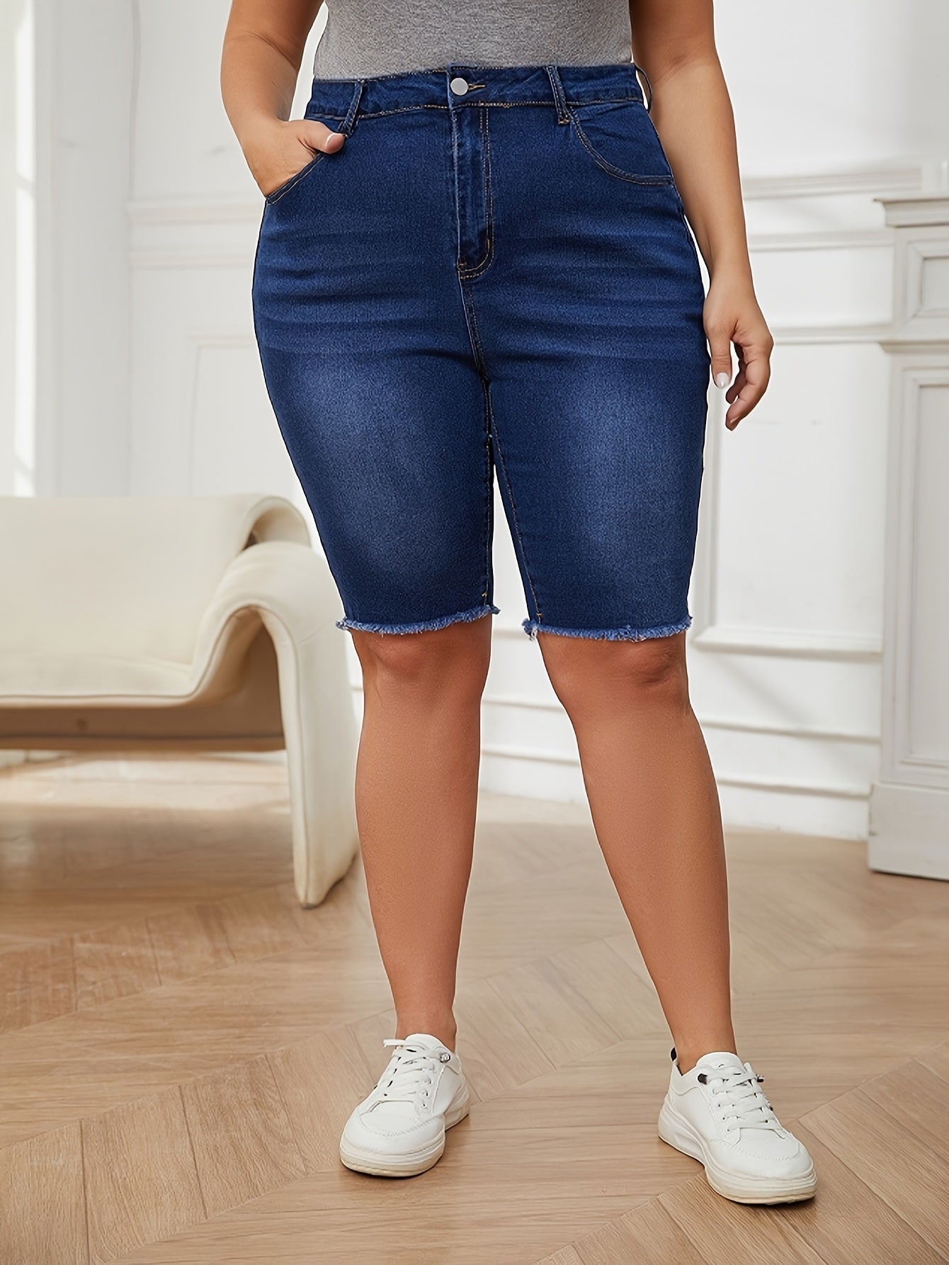 Vind je perfecte blauwe denim shorts voor de lente en zomer - Ontdek onze stijlvolle en comfortabele opties afbeelding 11