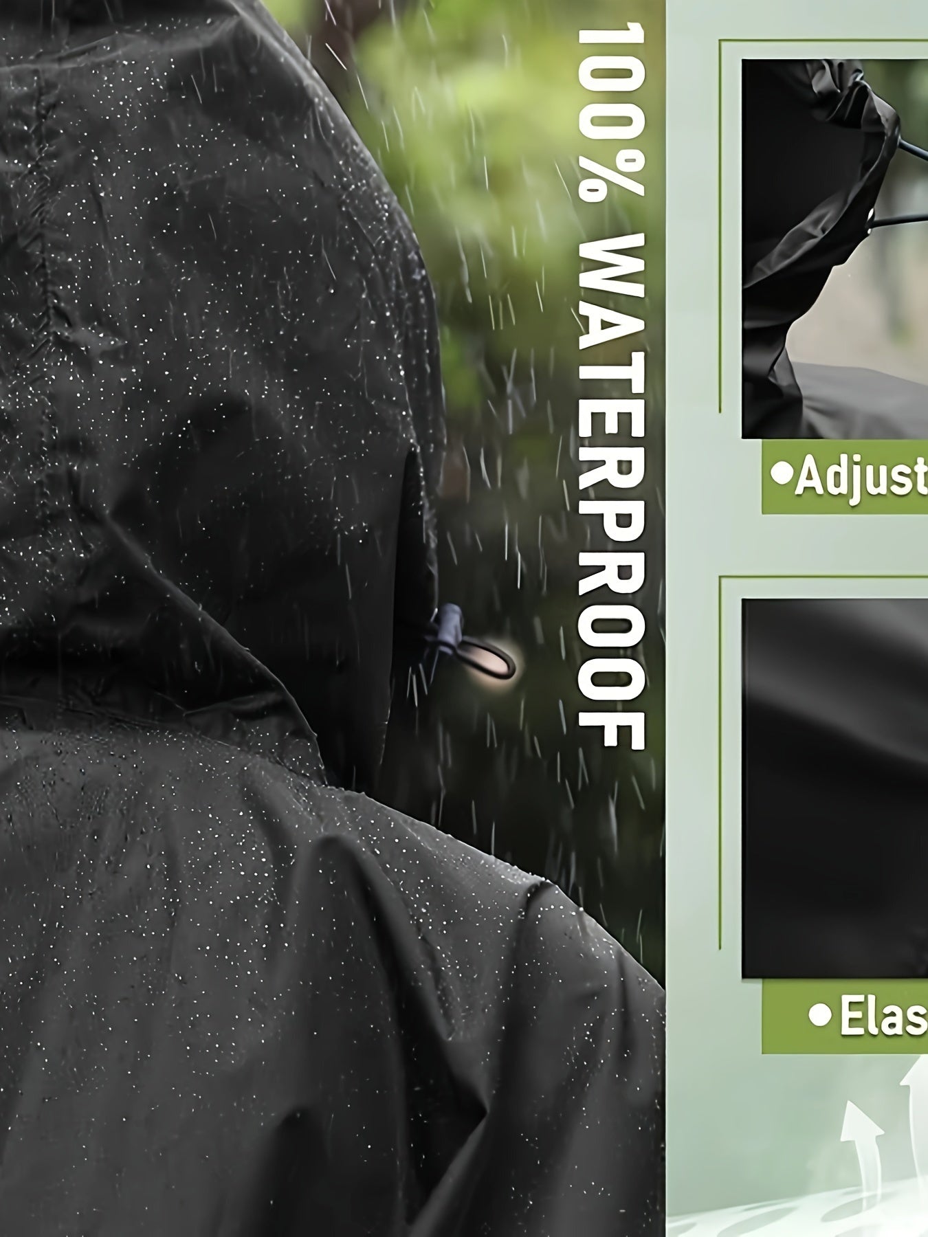 Stijlvolle waterdichte poncho van hoogwaardige katoenmix | Bescherming tegen alle seizoenen | Shop nu! afbeelding 8