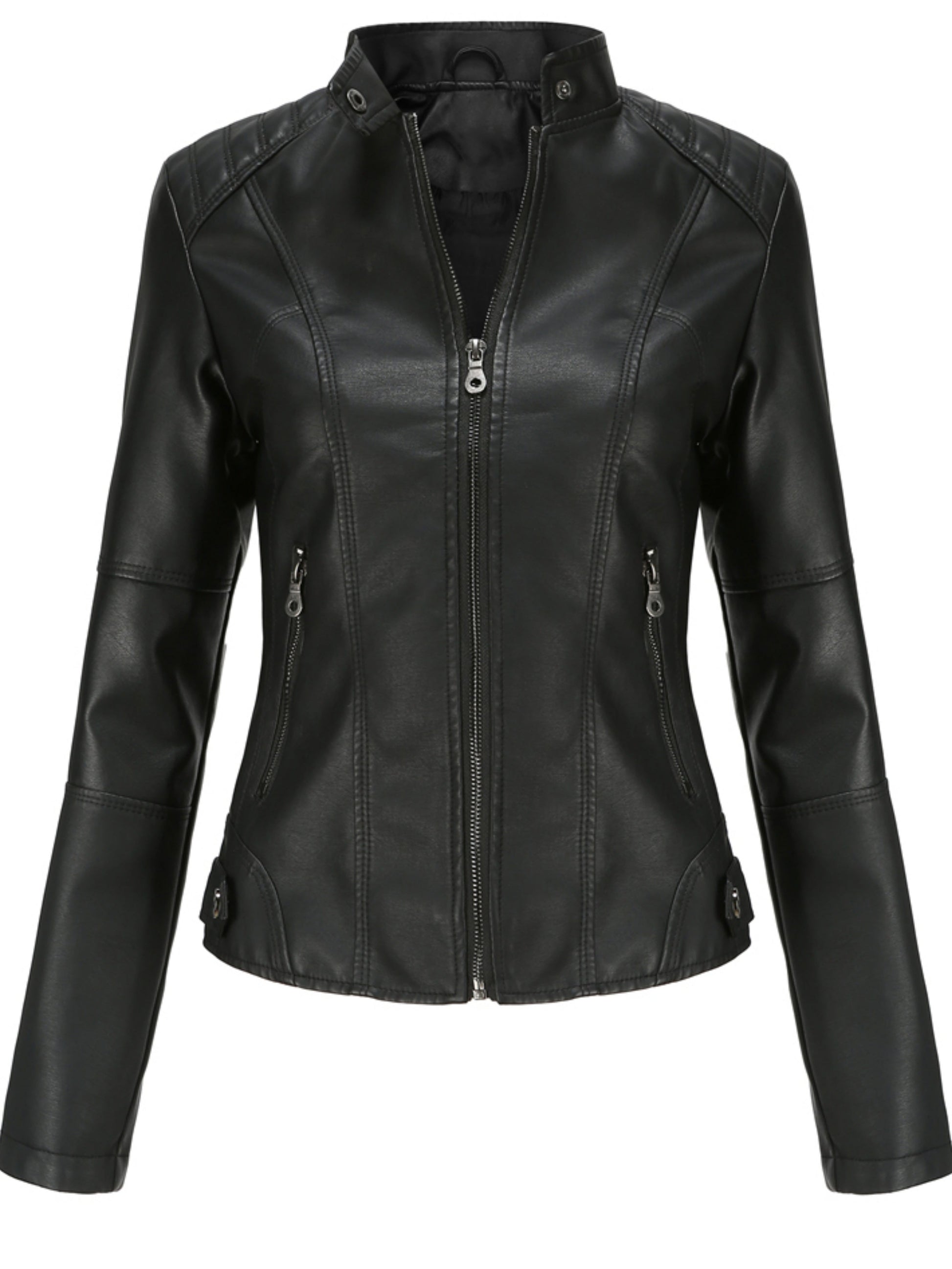 Stoer en stijlvol: Faux leren bikerjack voor heren – perfect voor de winter! afbeelding 1