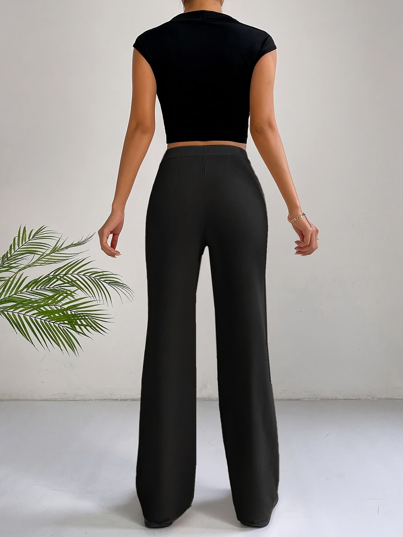 "Stijlvolle hoge taille broek van luxe katoenmix - Shop nu!" afbeelding 9