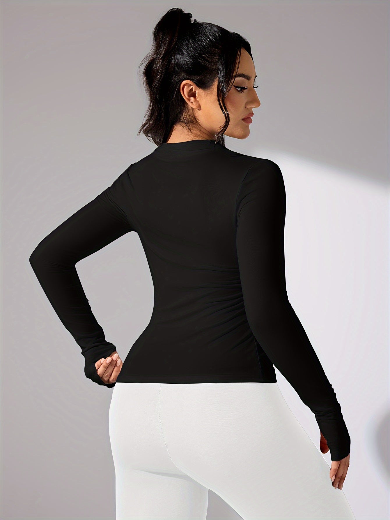 Casual sportjack met volledige rits in effen kleur | Ideaal voor alle seizoenen afbeelding 4