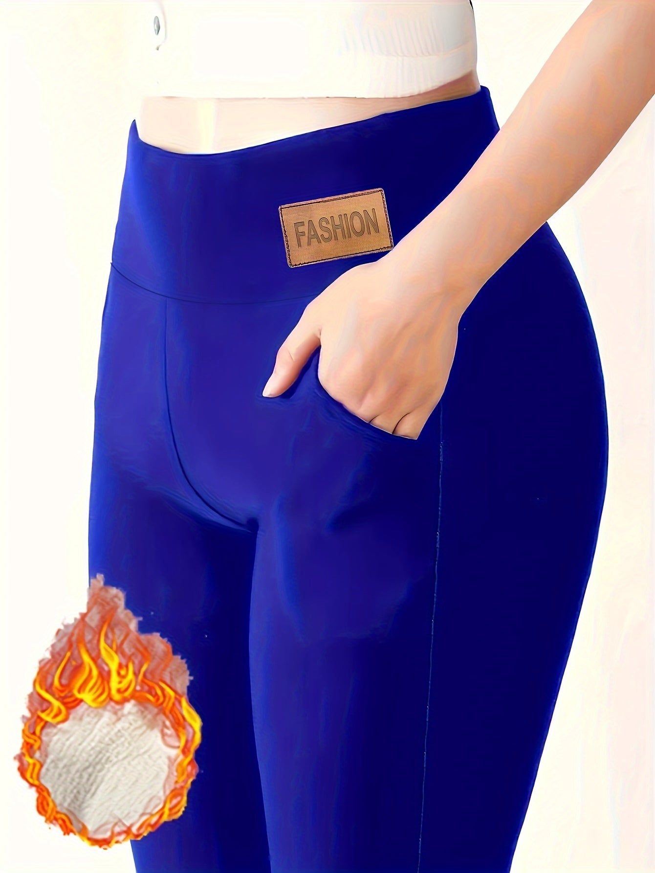 Warme pluche gevoerde thermische skinny legging - Ideaal voor herfst en winter | Ultieme warmte en comfort | Bestel nu! ππ₯ afbeelding 4