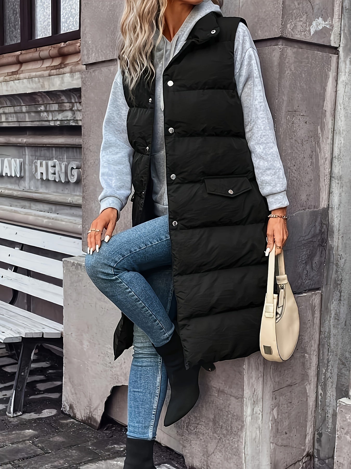 Stijlvolle gewatteerde bodywarmer van hoogwaardige katoenmix - warme en casual look afbeelding 4