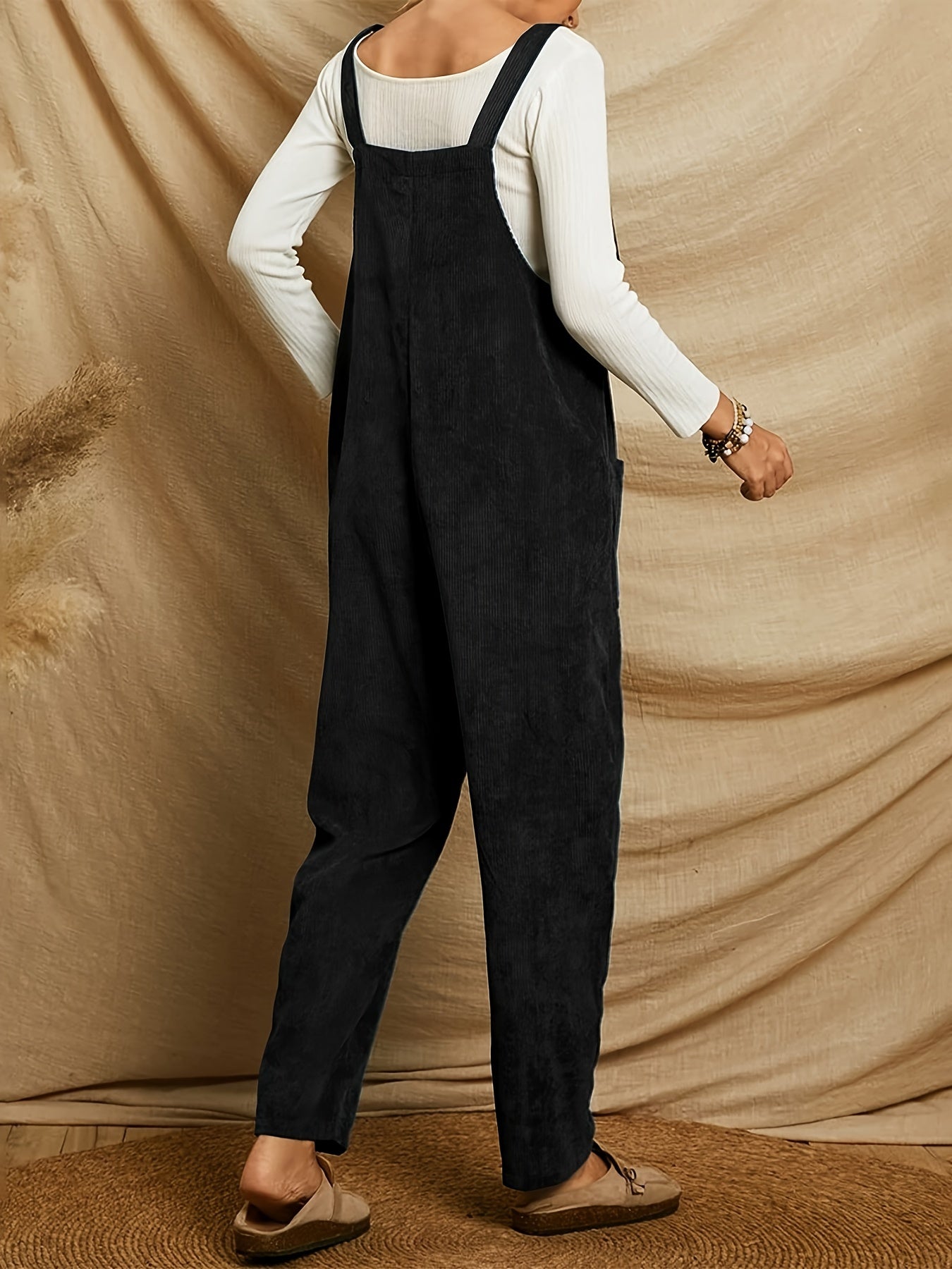 Ontdek de comfortabele corduroy overall jumpsuit - jouw stijlvolle en praktische keuze! afbeelding 9
