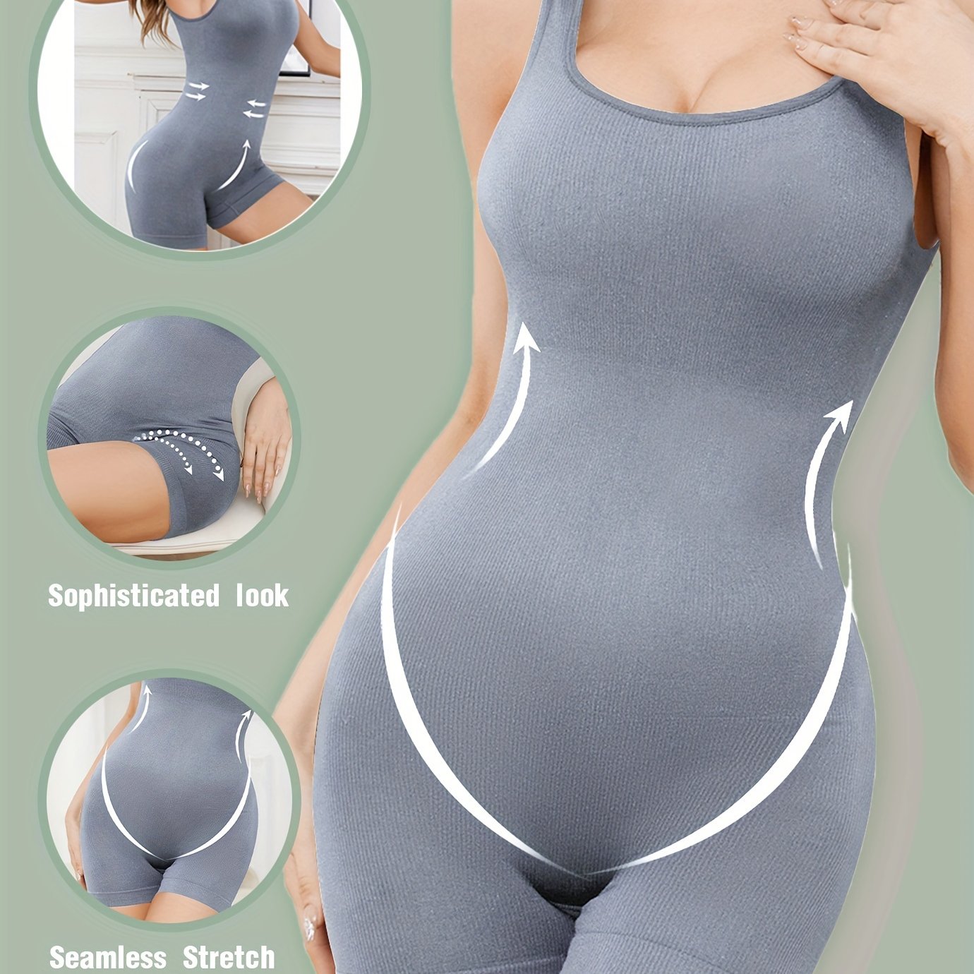Comfortabele en ondersteunende body shaper bodysuit van hoogwaardige katoenmix | Silhouet accentuerend met superhoge compressie | Praktische trui-sluiting afbeelding 11