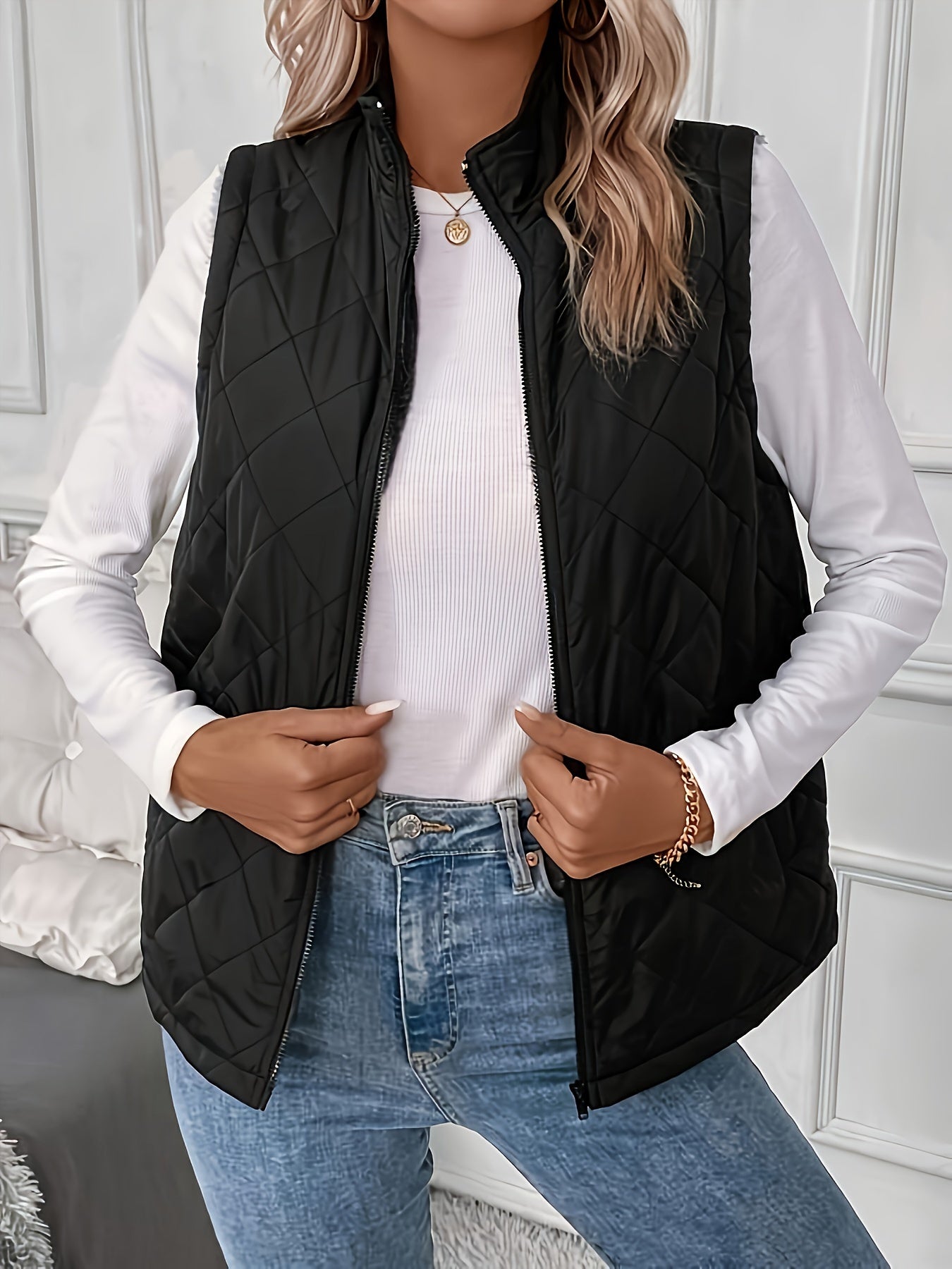 Stijlvolle gewatteerde herenvesten van premium katoenmix | Ideale warmte en comfort voor herfst en winter afbeelding 3