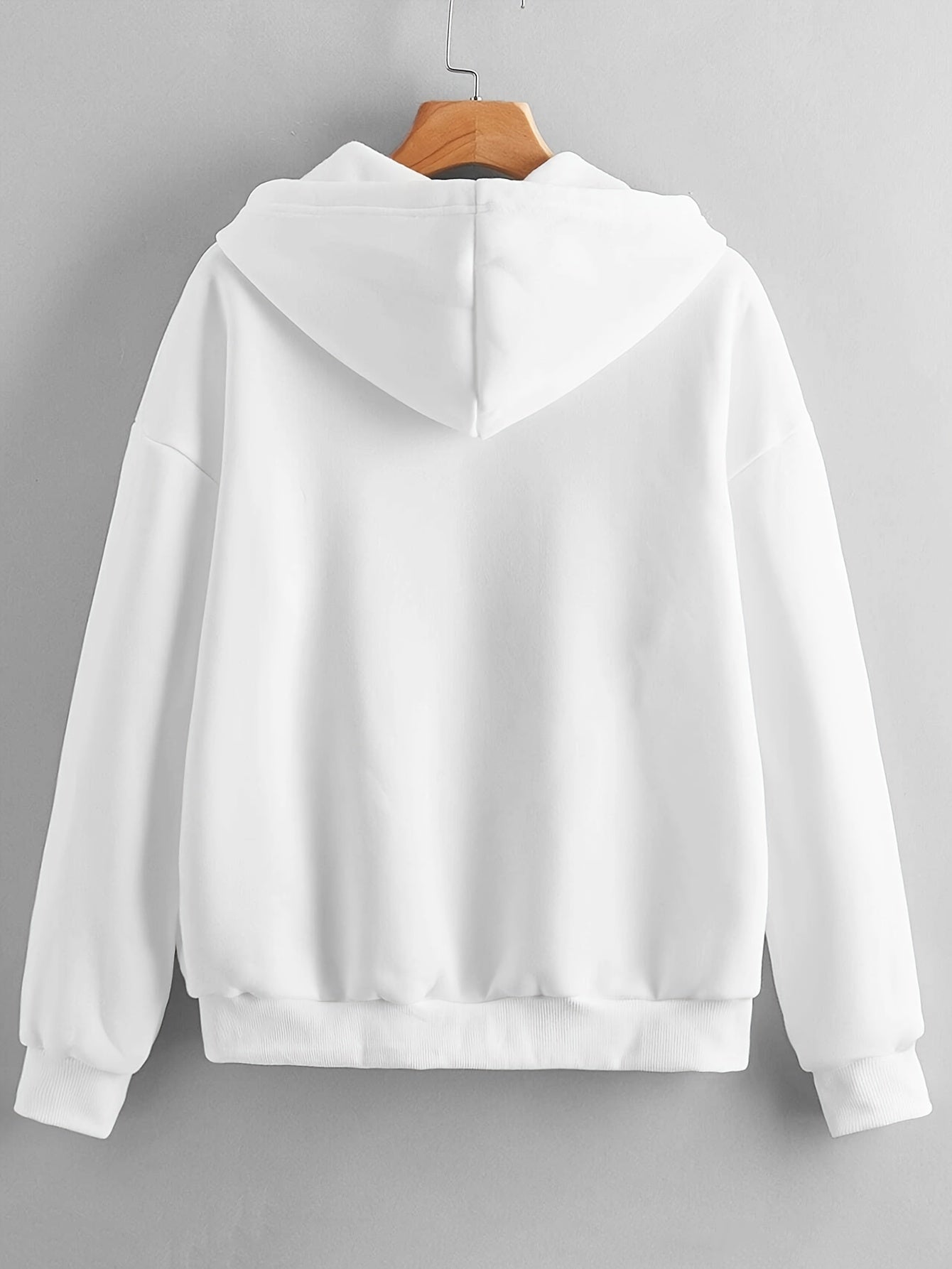 Stijlvolle herfst- en winterhoodie met korte lengte en capuchon | Comfortabele en modieuze keuze met hoogwaardige katoenmix | Verkrijgbaar in effen kleuren afbeelding 7