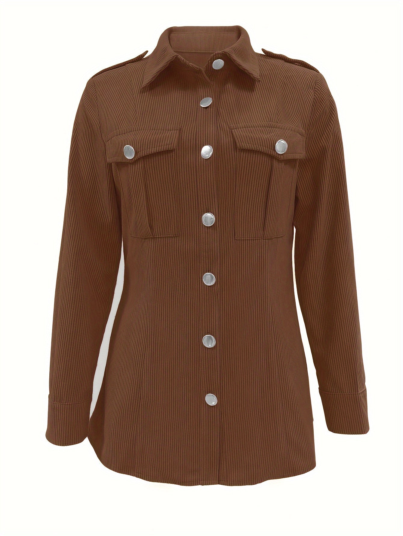 Stijlvolle dames corduroy blazer - Modieuze en functionele keuze. Met deze blazer van hoogwaardige katoenmix ben je chic én comfortabel gekleed in de herfst en winter. Ontdek de elegante details en praktische vlinderzakken! afbeelding 9