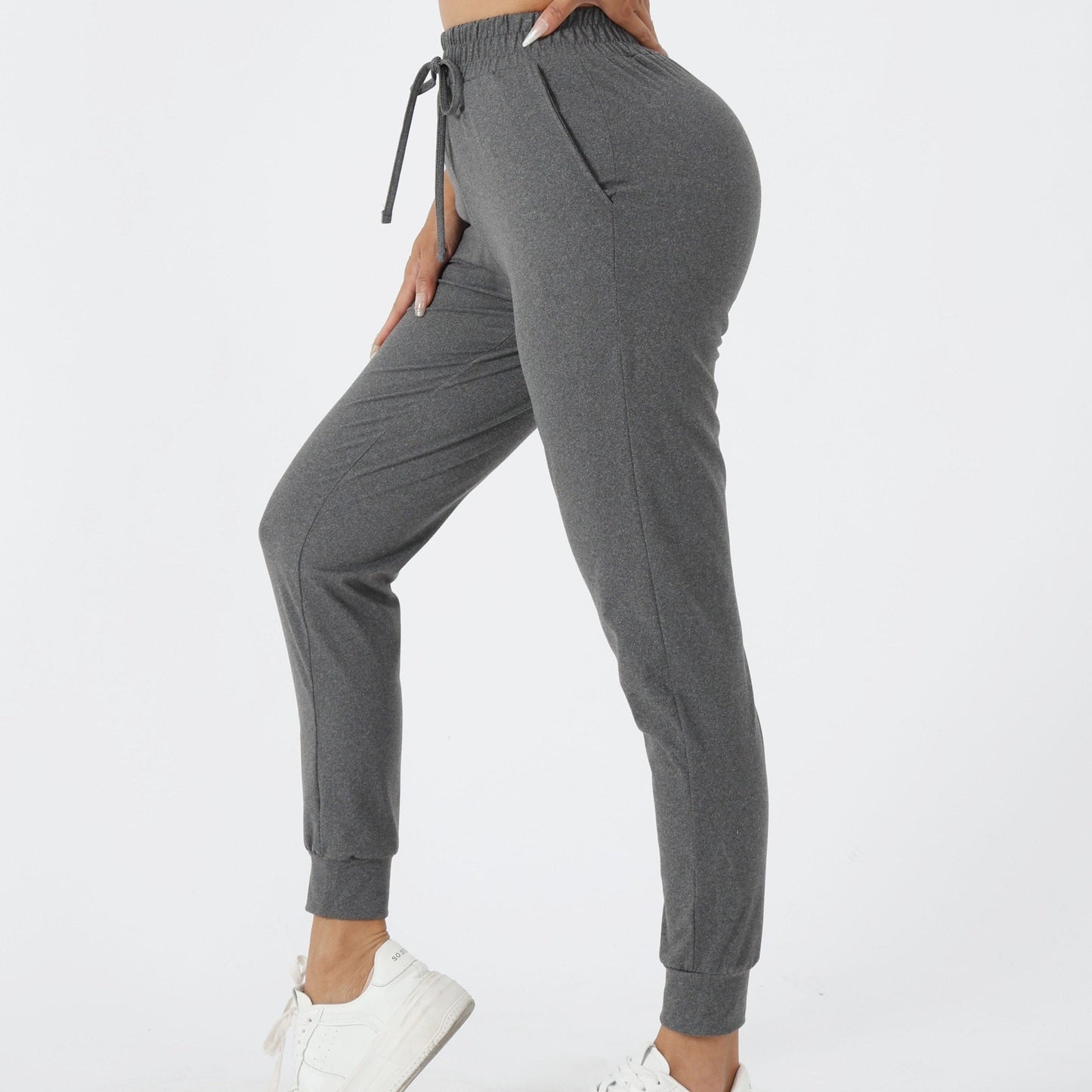 Effen kleur hardloopbroek | Comfortabel en ademend | Regular fit met zak | Ideaal voor lente en herfst afbeelding 14