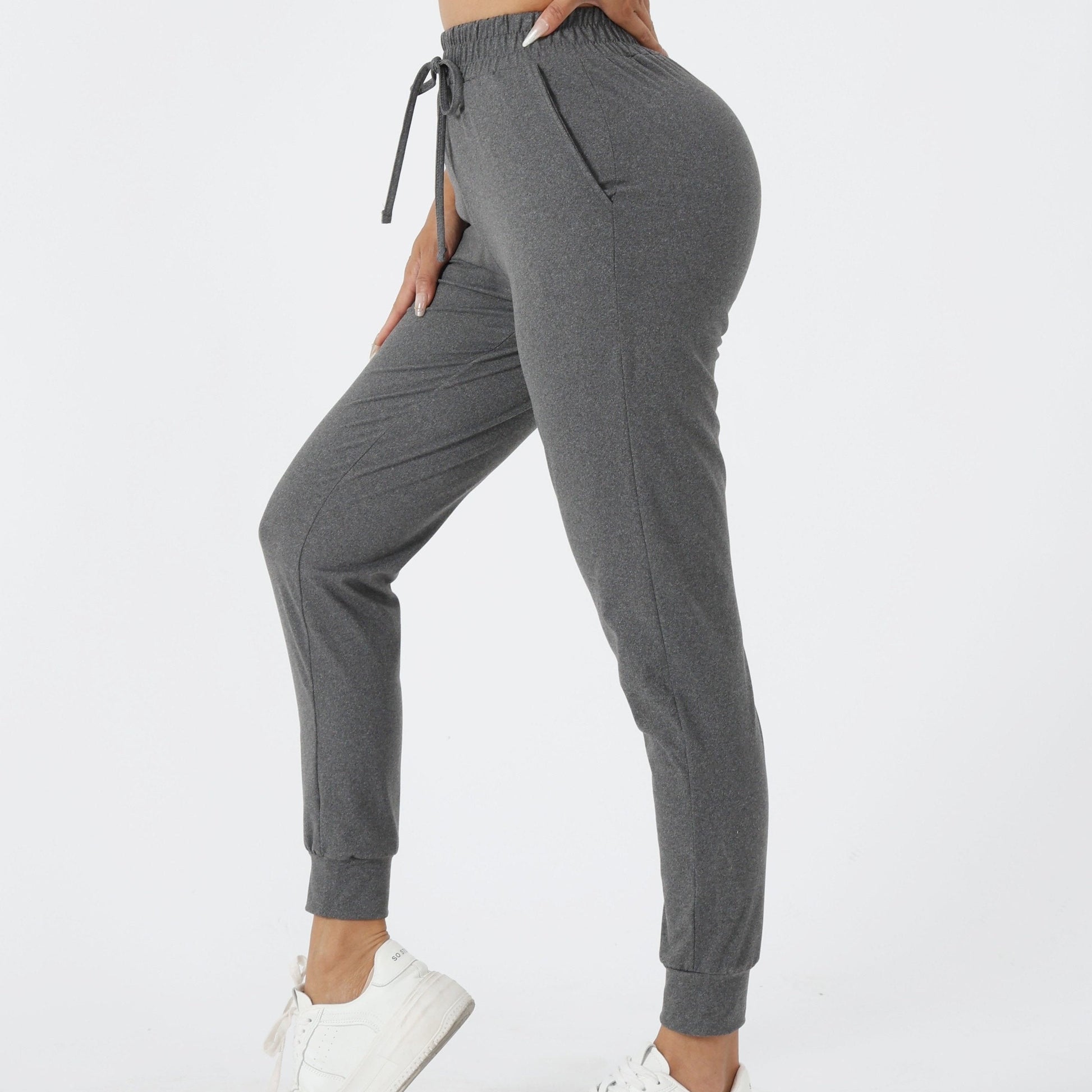 Effen kleur hardloopbroek | Comfortabel en ademend | Regular fit met zak | Ideaal voor lente en herfst afbeelding 14