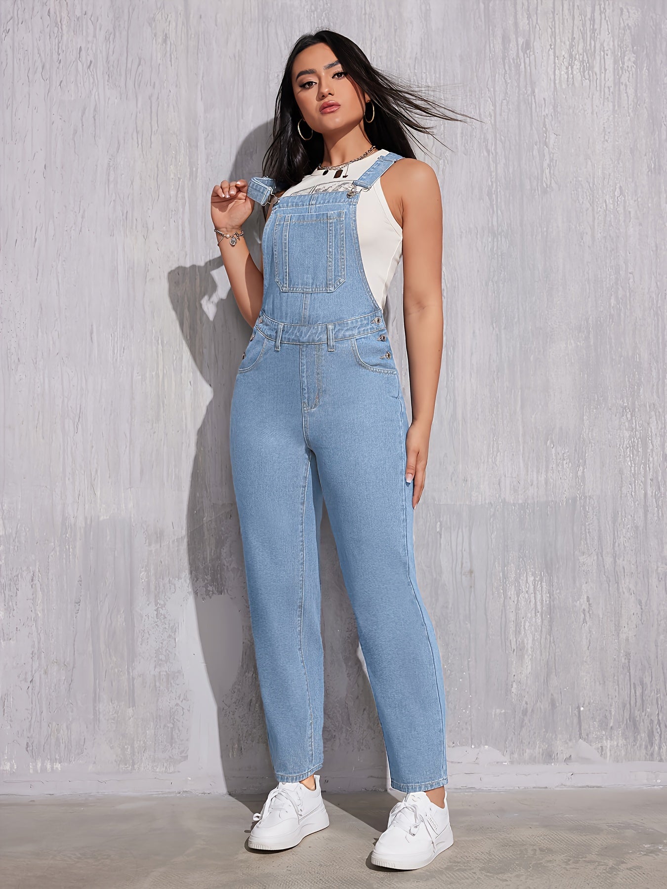 Lichtblauwe denim overalls - Comfortabel & tijdloos | Shop nu! afbeelding 2