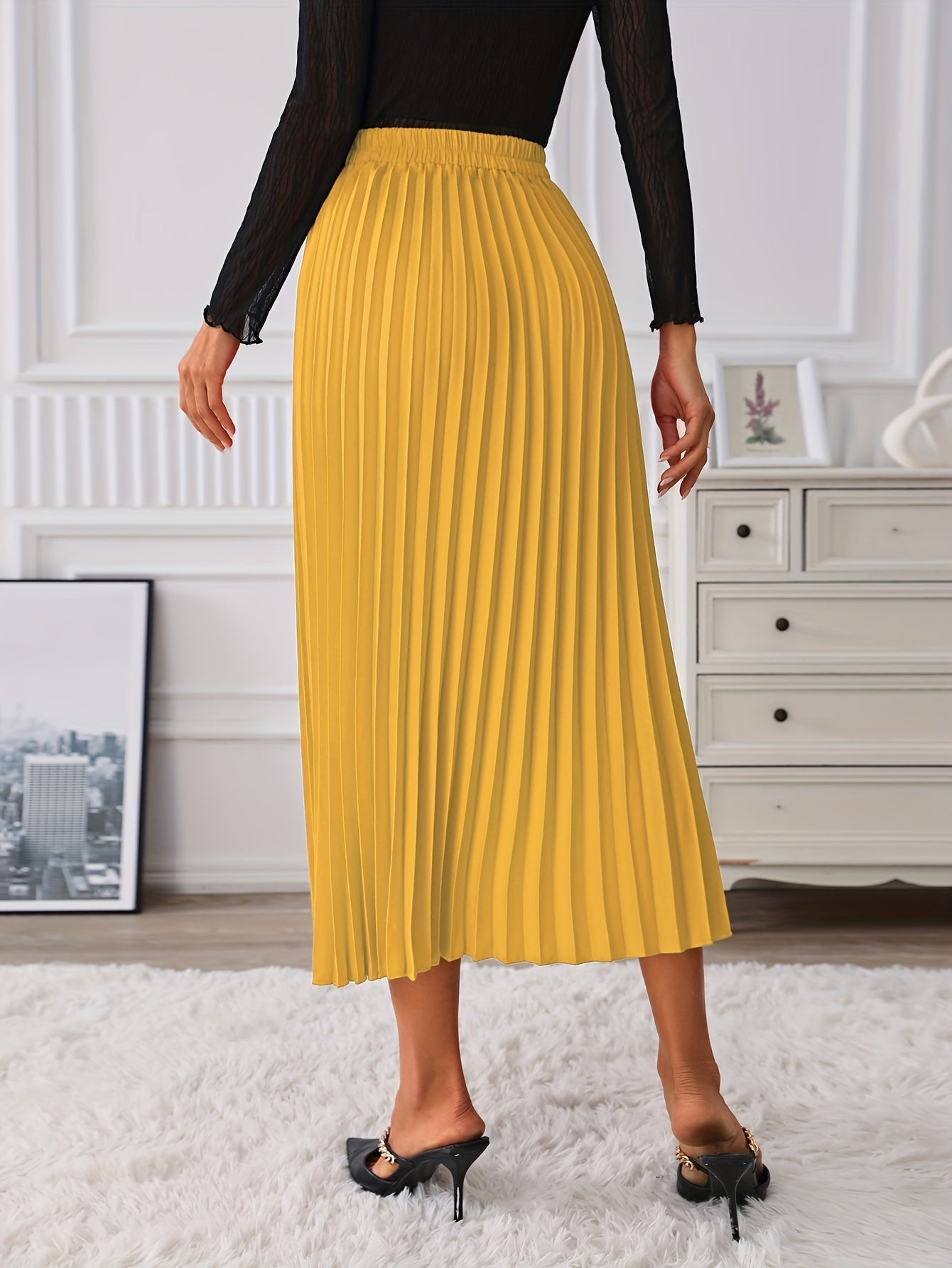 Hoge Taille Rok met Kettingdetail | Verfijnde zomerstijl | Katoenmix afbeelding 8