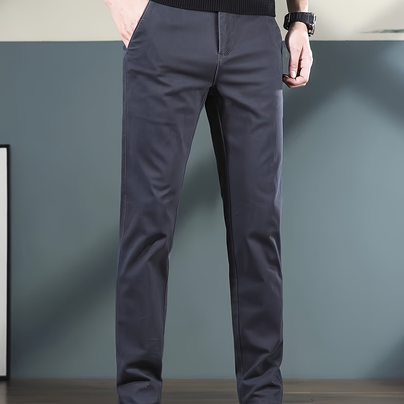 Lichtgewicht chino met klassieke pasvorm