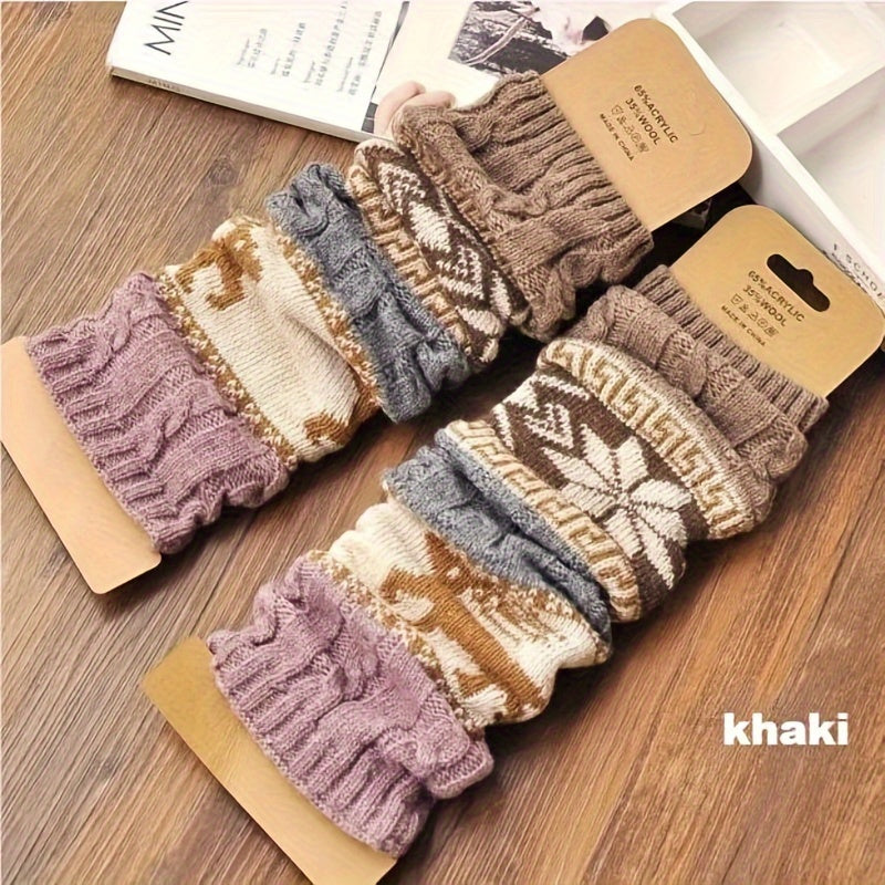 Warme Winter Socks met Sneeuwvlokprint - 100% Acryl voor Extra Comfort afbeelding 2