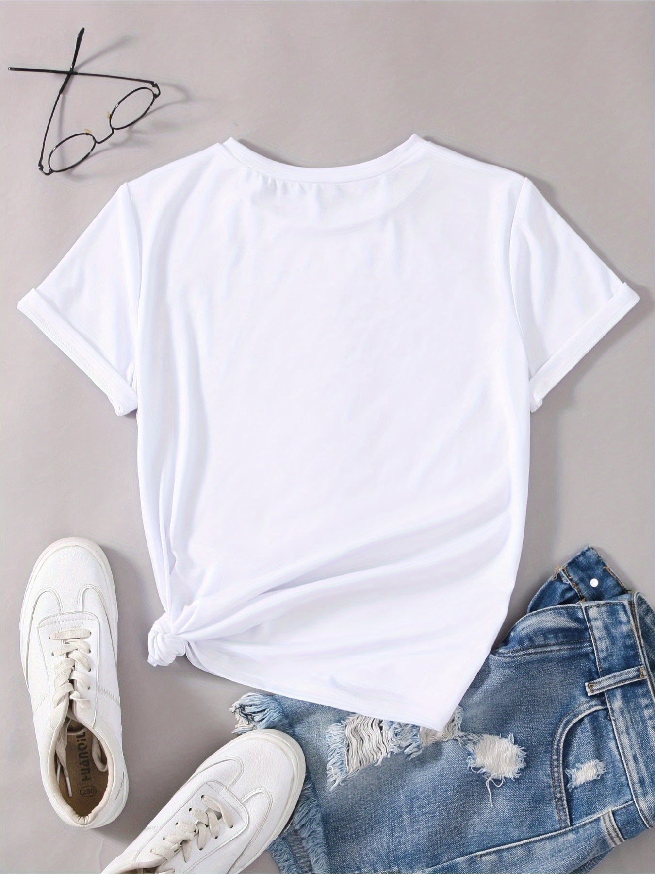 Casual dames T-shirt met hondprint afbeelding 5