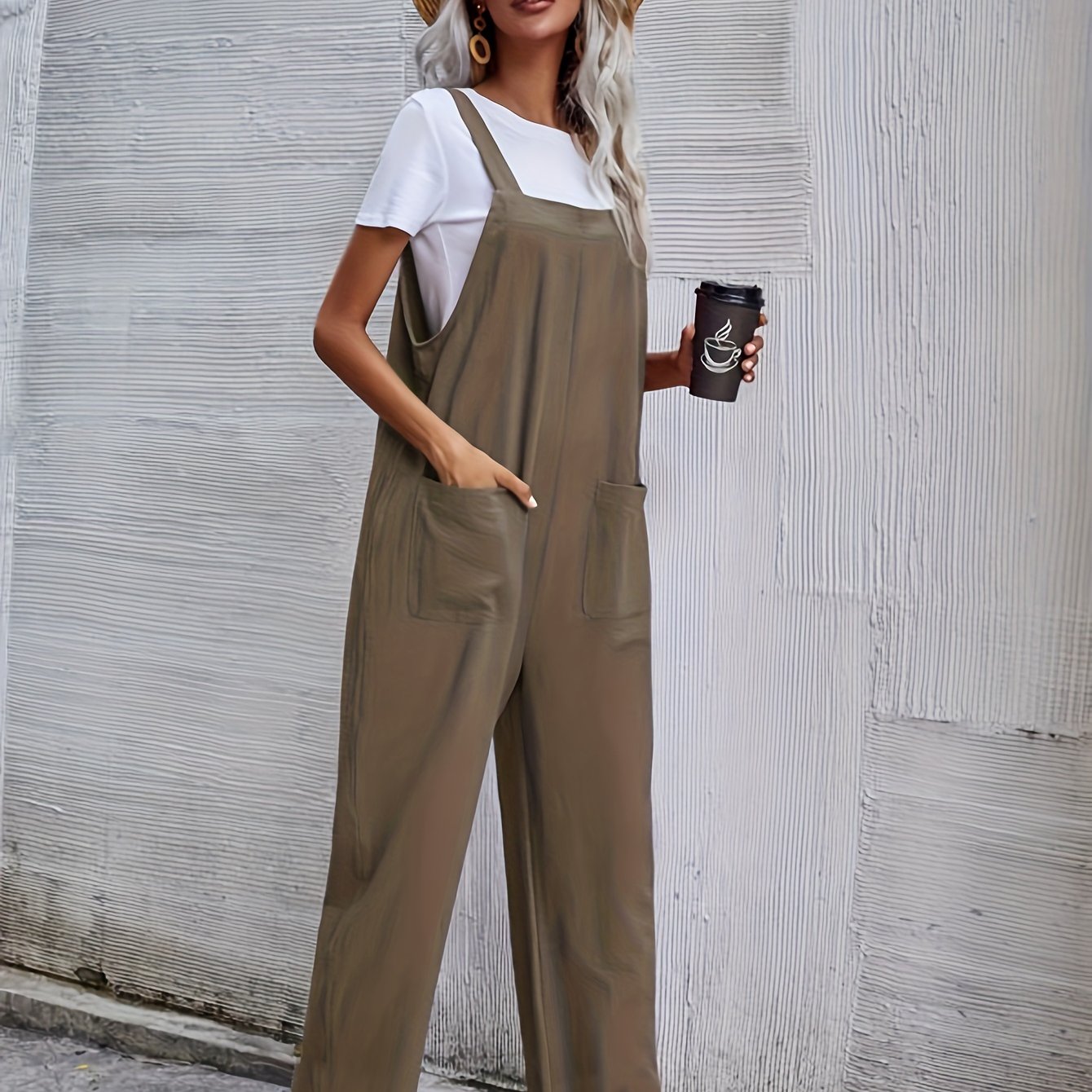 Comfortabele jumpsuit van 100% katoen: stijlvol en praktisch! Shop nu. afbeelding 6