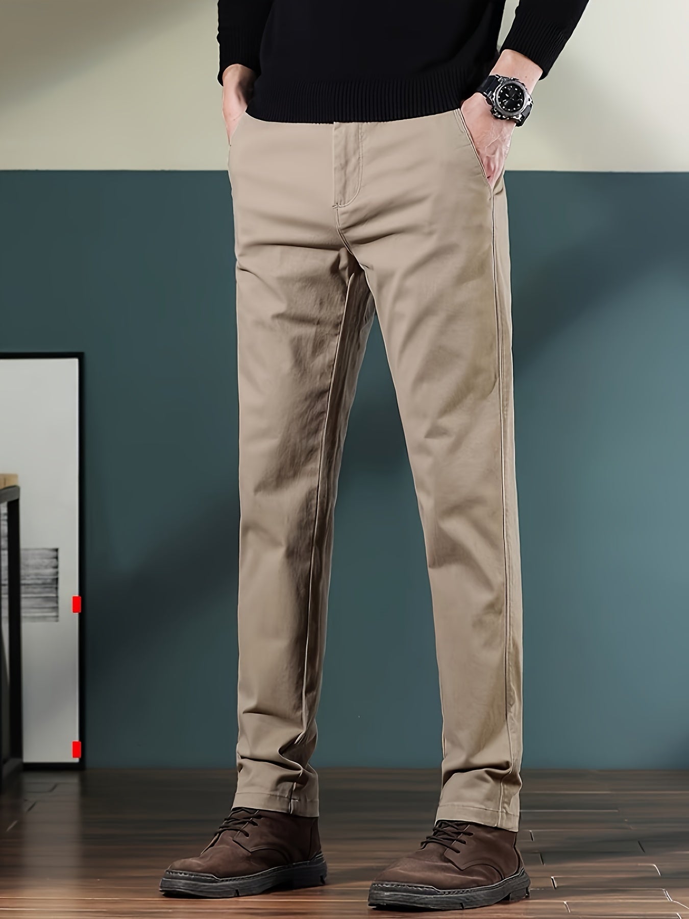 Lichtgewicht chino met klassieke pasvorm