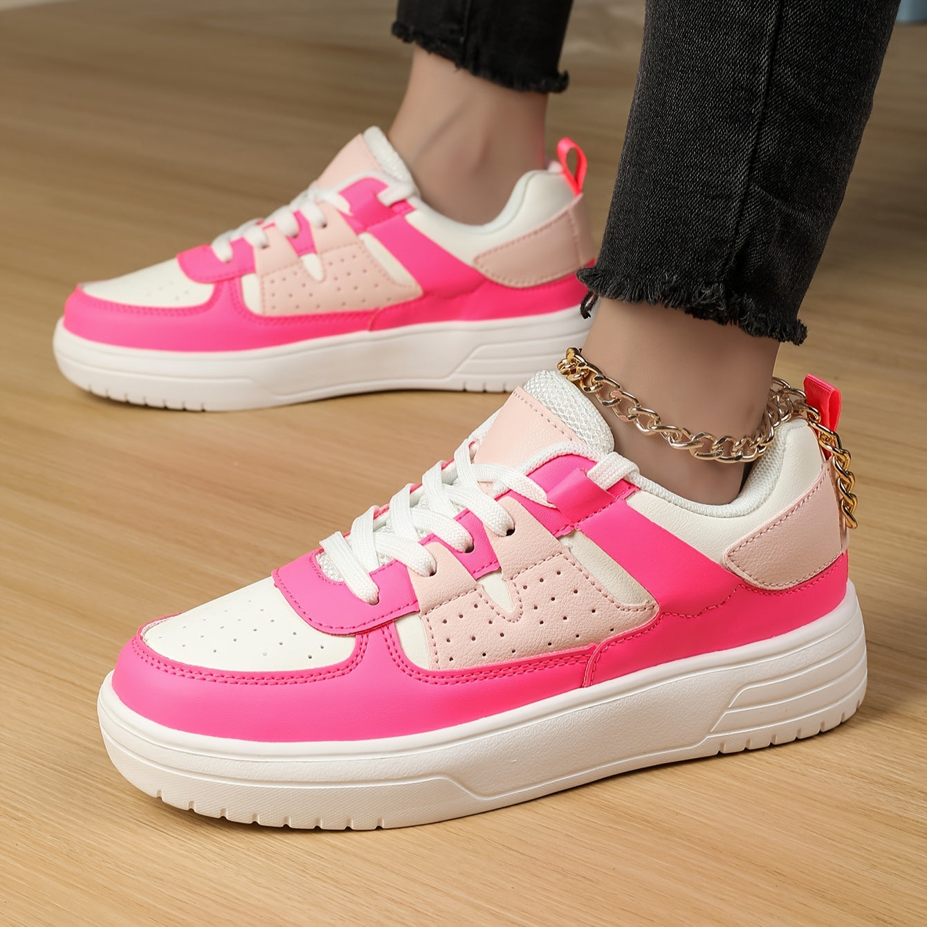 Stijlvolle casual damessneakers met comfortabele zool - perfect voor elke dag afbeelding 8