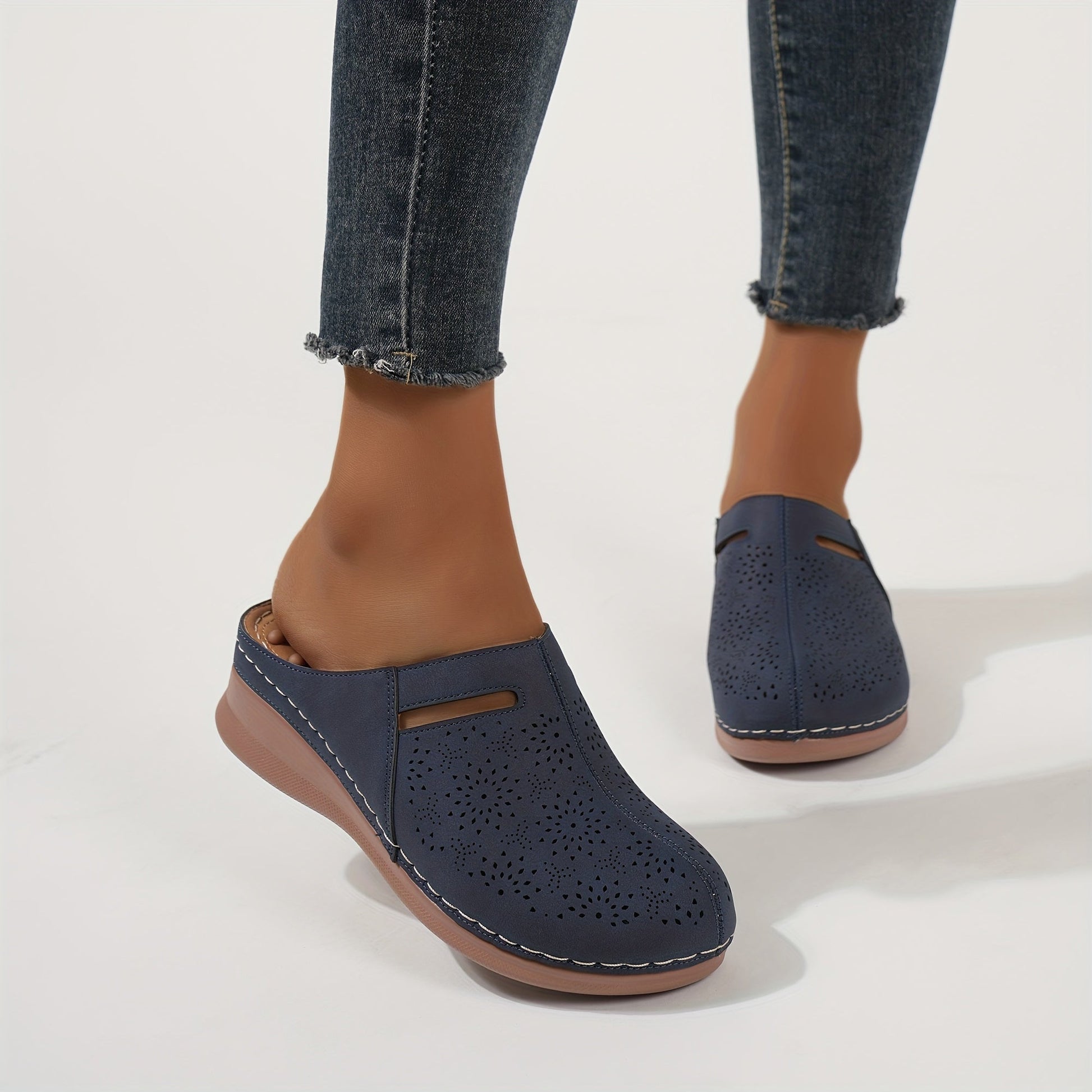 Dames instapsandalen met massage-inlegzolen afbeelding 8