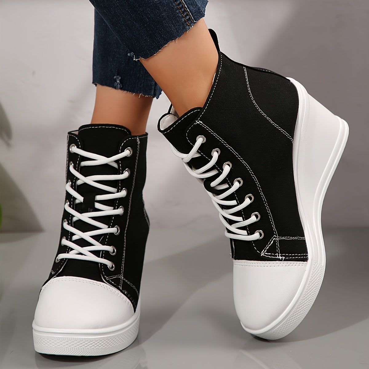 Stijlvolle dames enkellaarzen met wedge hak: de perfecte mix van comfort en fashion afbeelding 9