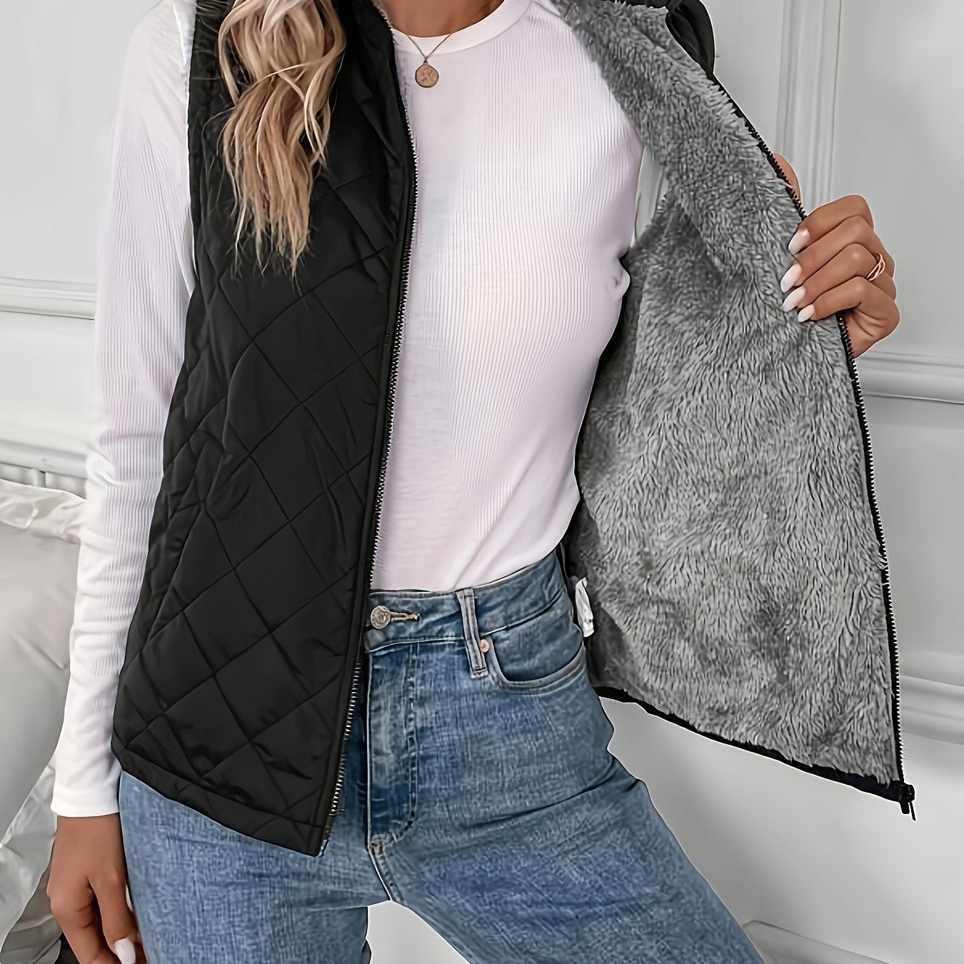 Stijlvolle gewatteerde herenvesten van premium katoenmix | Ideale warmte en comfort voor herfst en winter afbeelding 5