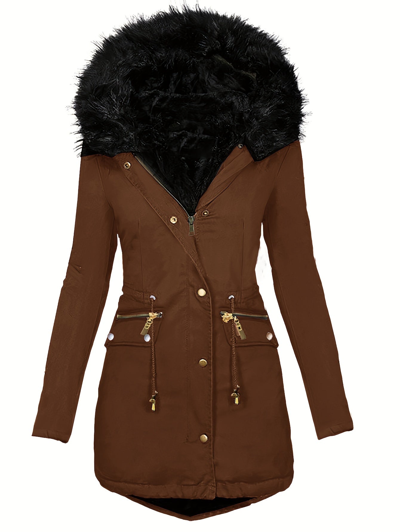 Trendy parka jas van luxe katoenmix | Verstelbare taille en praktische zakken | Perfect voor herfst en winter afbeelding 3