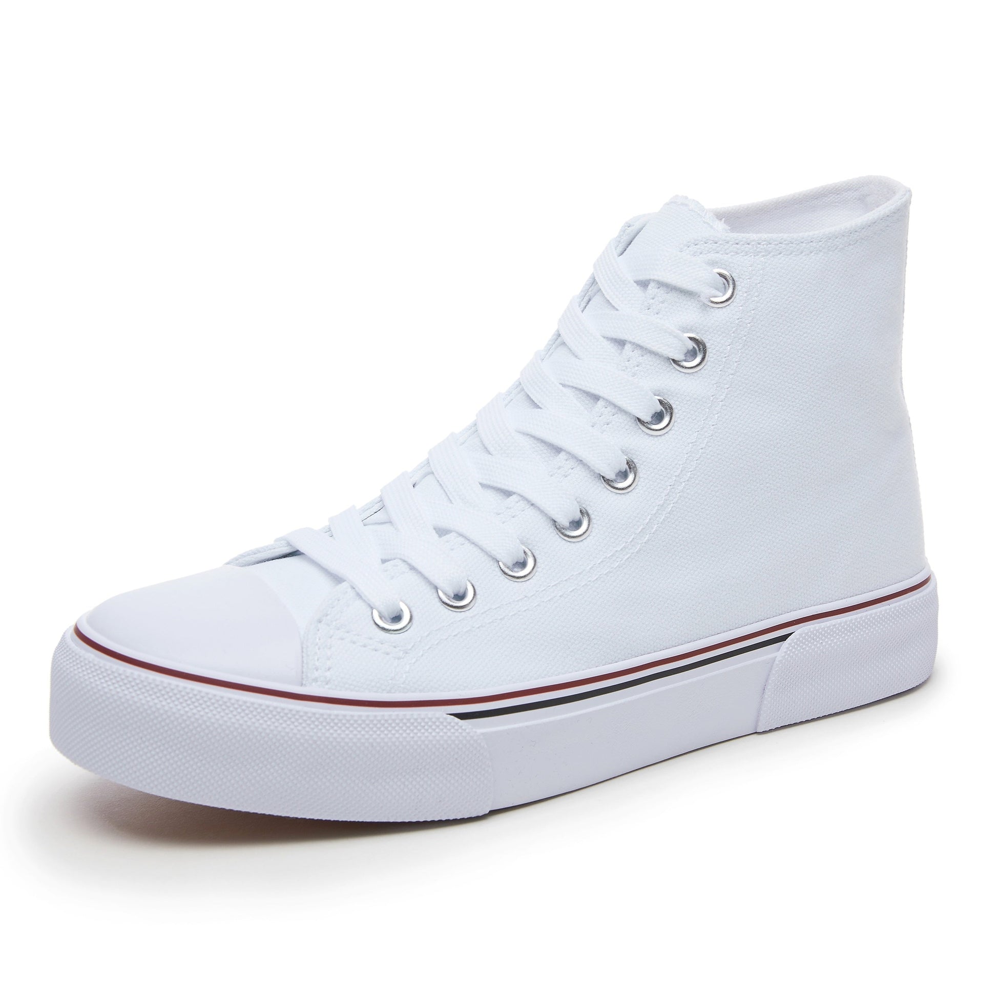 Hoge canvas sneakers met veters afbeelding 7